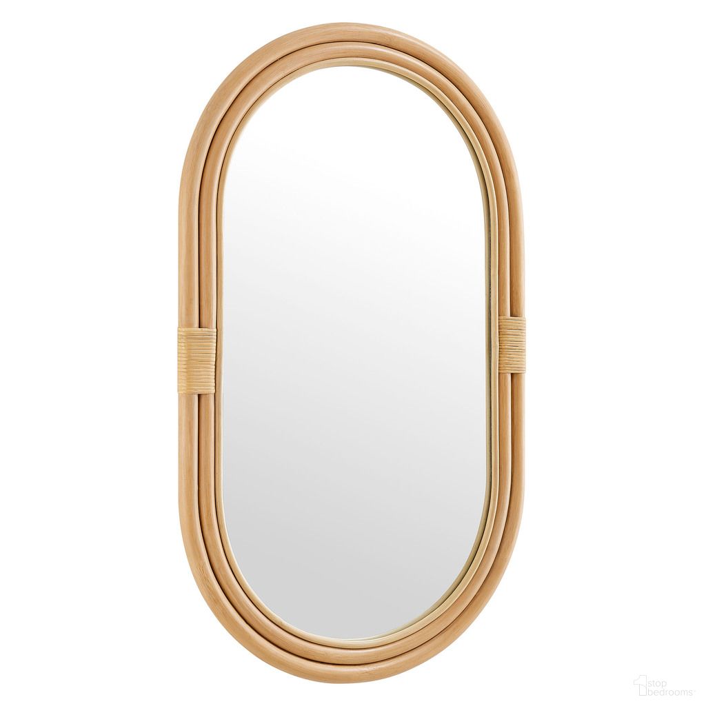 The appearance of Corsica Oval Rattan Wall Mirror In Natural designed by Modway in the modern / contemporary interior design. This natural piece of furniture  was selected by 1StopBedrooms from Corsica Collection to add a touch of cosiness and style into your home. Sku: EEI-7364-NAT. Material: Rattan.