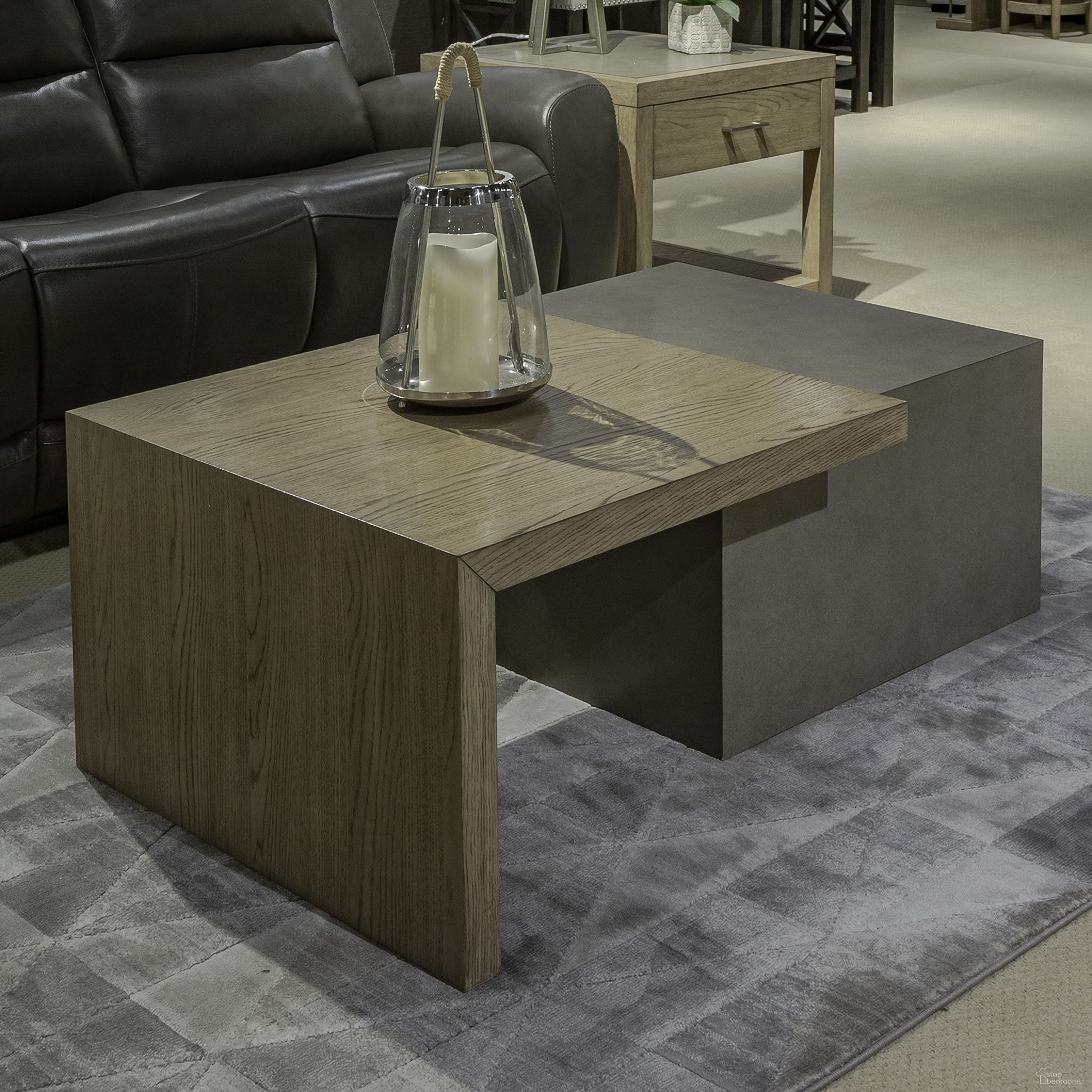 Corso Cocktail Table In Natural and Concrete