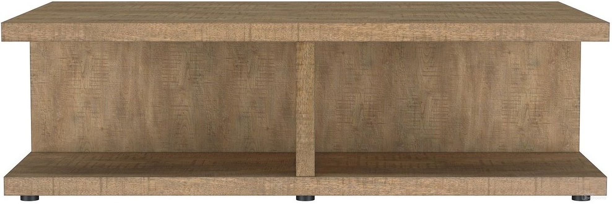 The appearance of Cortona Square Engineered Wood Cocktail Coffee Table In Mango designed by Coaster in the rustic / southwestern interior design. This mango piece of furniture  was selected by 1StopBedrooms from Cortona Collection to add a touch of cosiness and style into your home. Sku: 706178. Material: MDF.