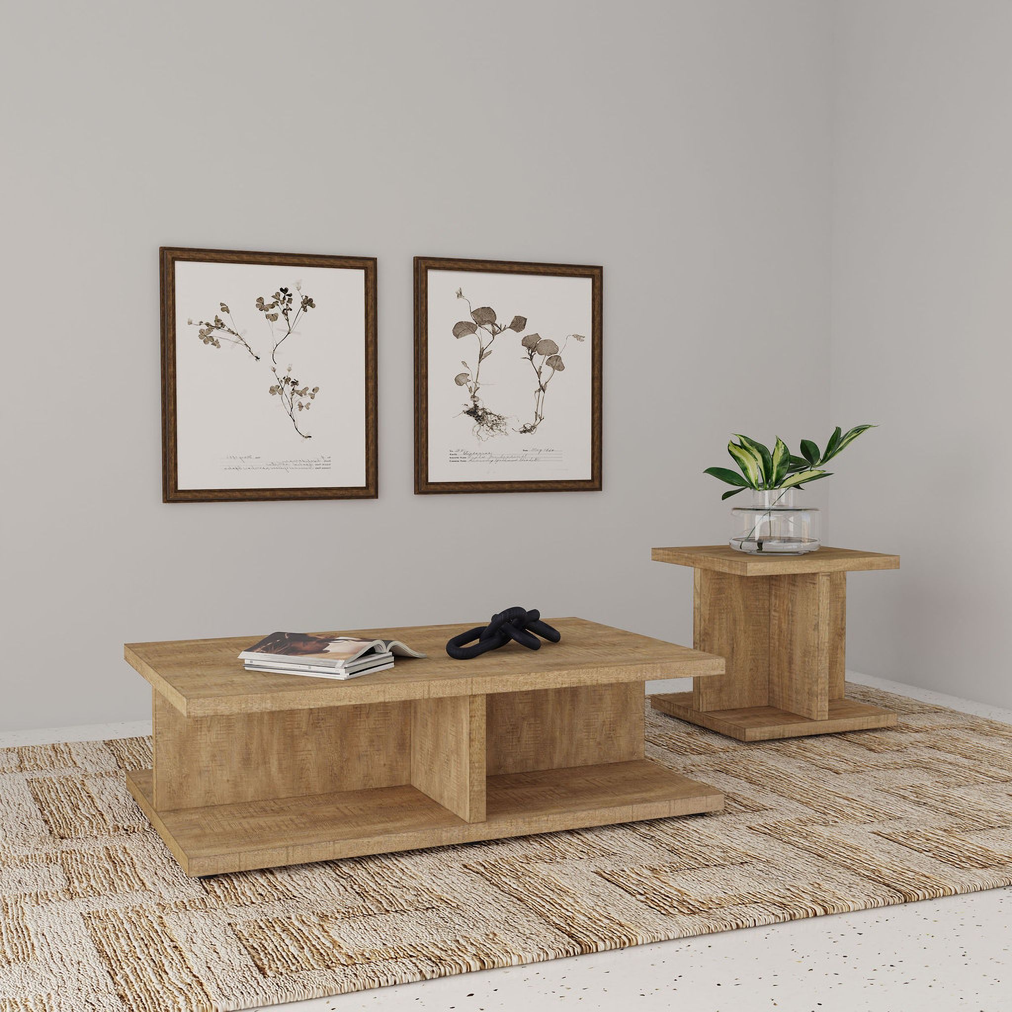 The appearance of Cortona Square Engineered Wood Occasional Table Set In Mango designed by Coaster in the rustic / southwestern interior design. This mango piece of furniture  was selected by 1StopBedrooms from Cortona Collection to add a touch of cosiness and style into your home. Sku: 706178;706177. Material: Engineered Wood.