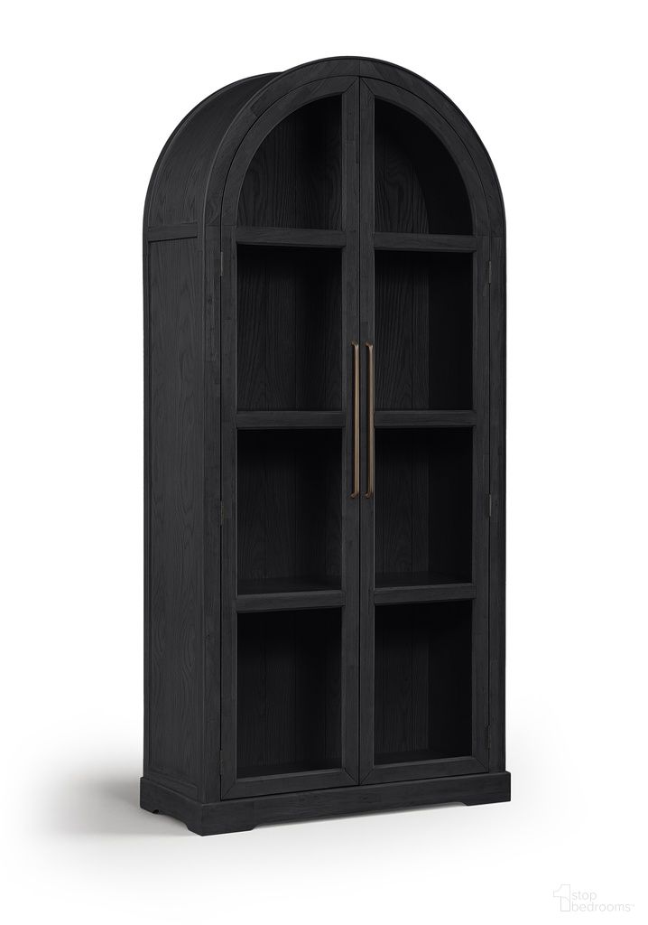 The appearance of Corva Solid Wood Storage Cabinet In Black designed by Meridian in the modern / contemporary interior design. This black piece of furniture was selected by 1StopBedrooms from Corva Collection to add a touch of cosiness and style into your home. Sku: 77055Black. Material: Oak Veneer.