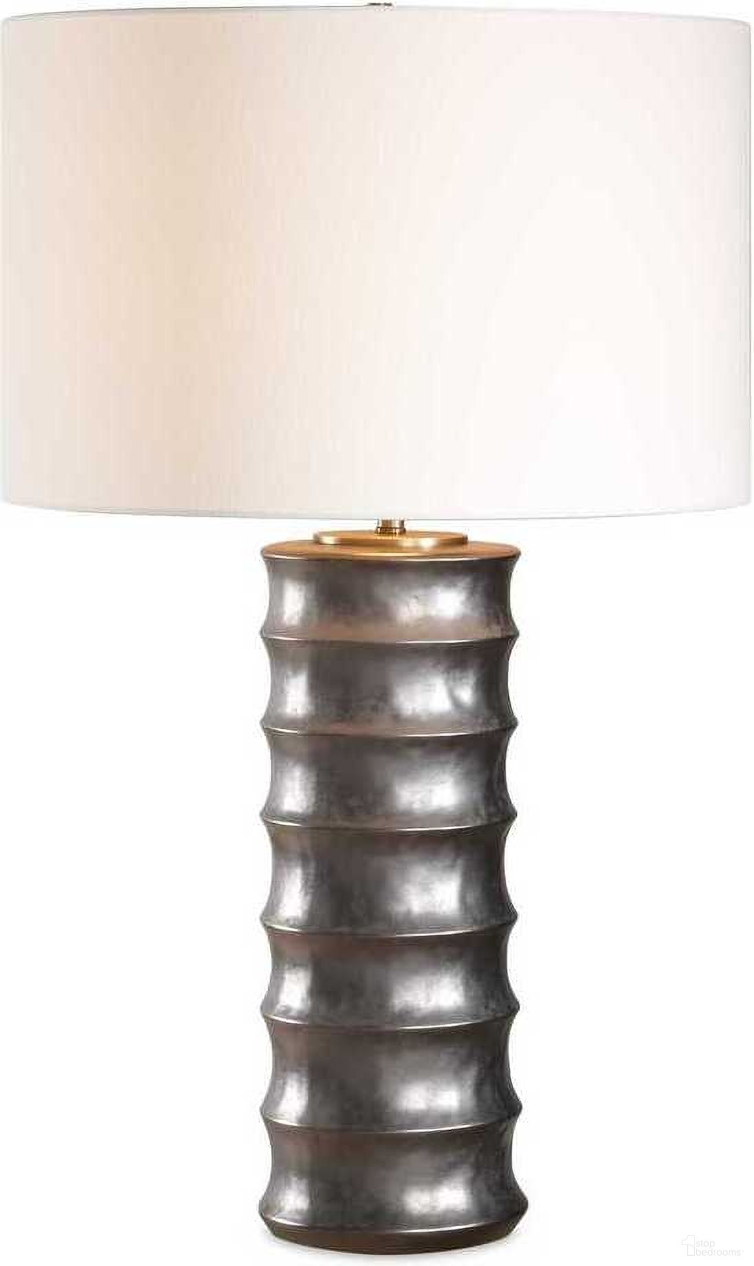 Corvair Scalloped Table Lamp In Black