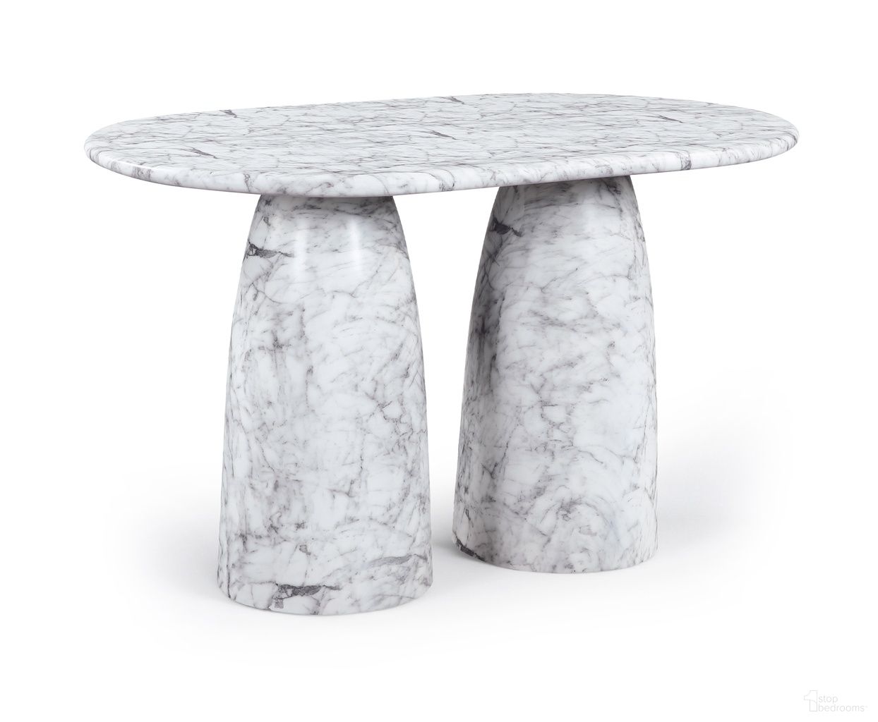 Cosenza Concrete Indoor and Outdoor Counter Height Table In White
