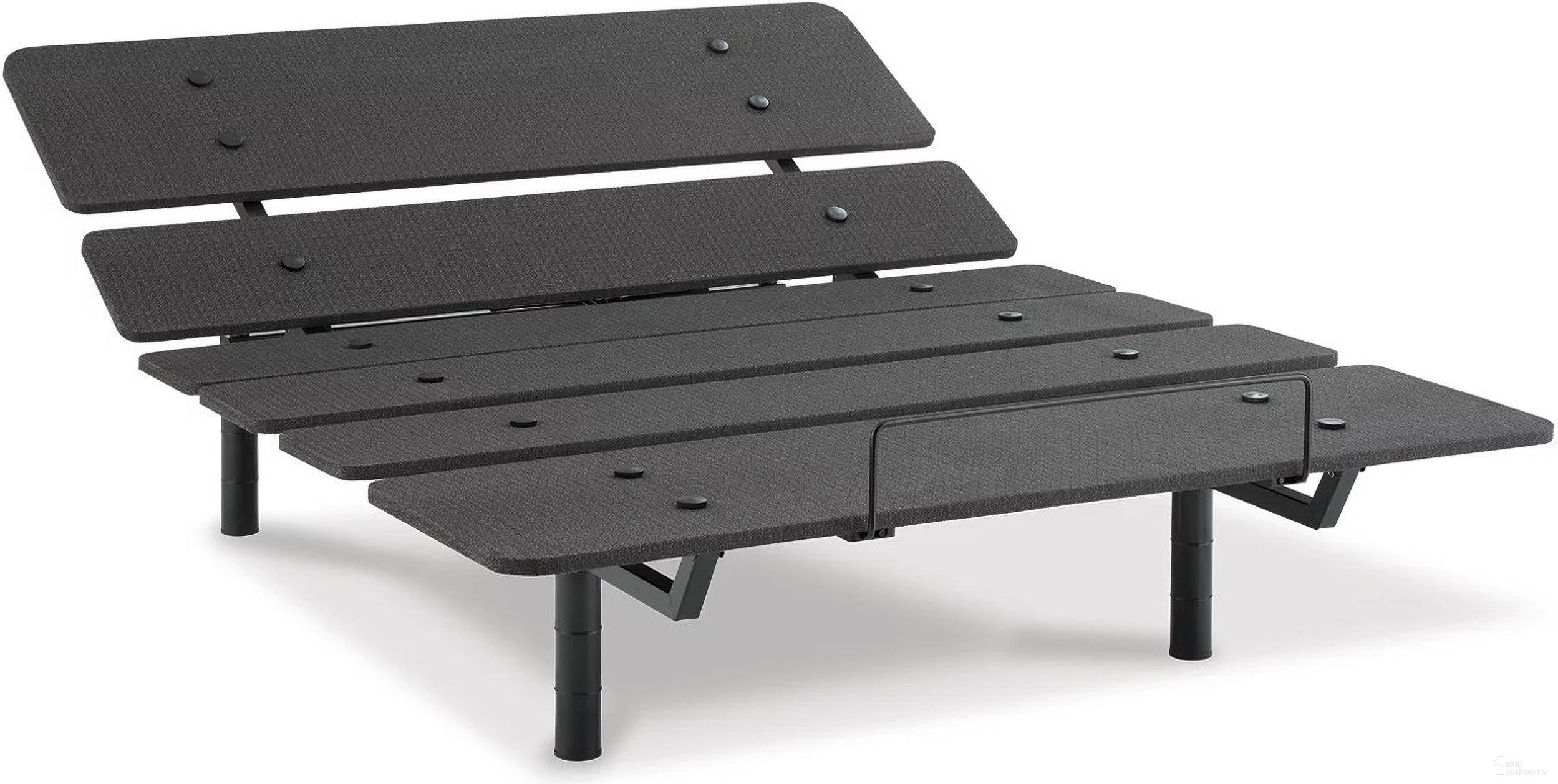 The appearance of Cosmic Power Queen Adjustable Base In Black designed by Signature Design by Ashley in the traditional interior design. This black piece of furniture was selected by 1StopBedrooms from Cosmic Collection to add a touch of cosiness and style into your home. Sku: M8X232. Material: Metal. Bed Size: Queen.