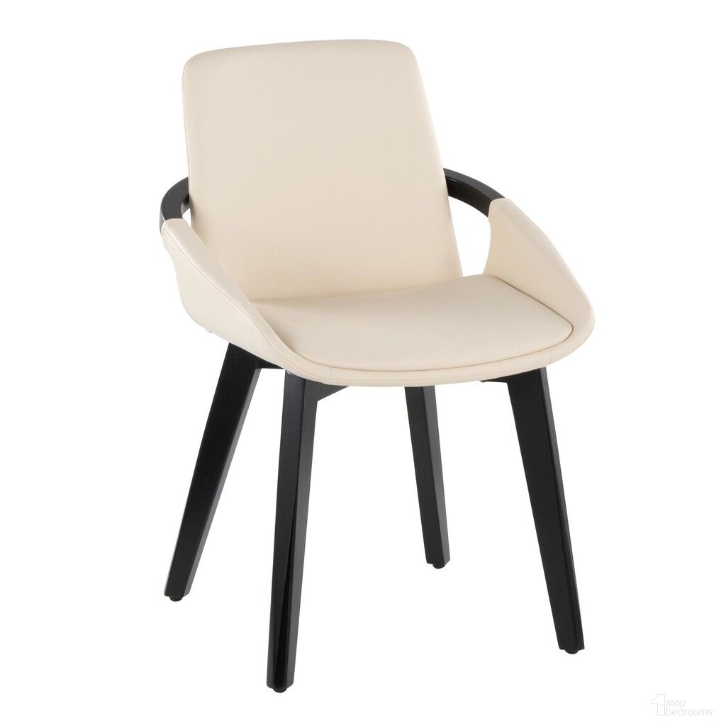 The appearance of Cosmo Chair In Black and Cream designed by Lumisource in the modern / contemporary interior design. This black and cream piece of furniture  was selected by 1StopBedrooms from Cosmo Collection to add a touch of cosiness and style into your home. Sku: CH-COSMOPU BKCR. Material: Bamboo. Chair Type: Arm Chair.