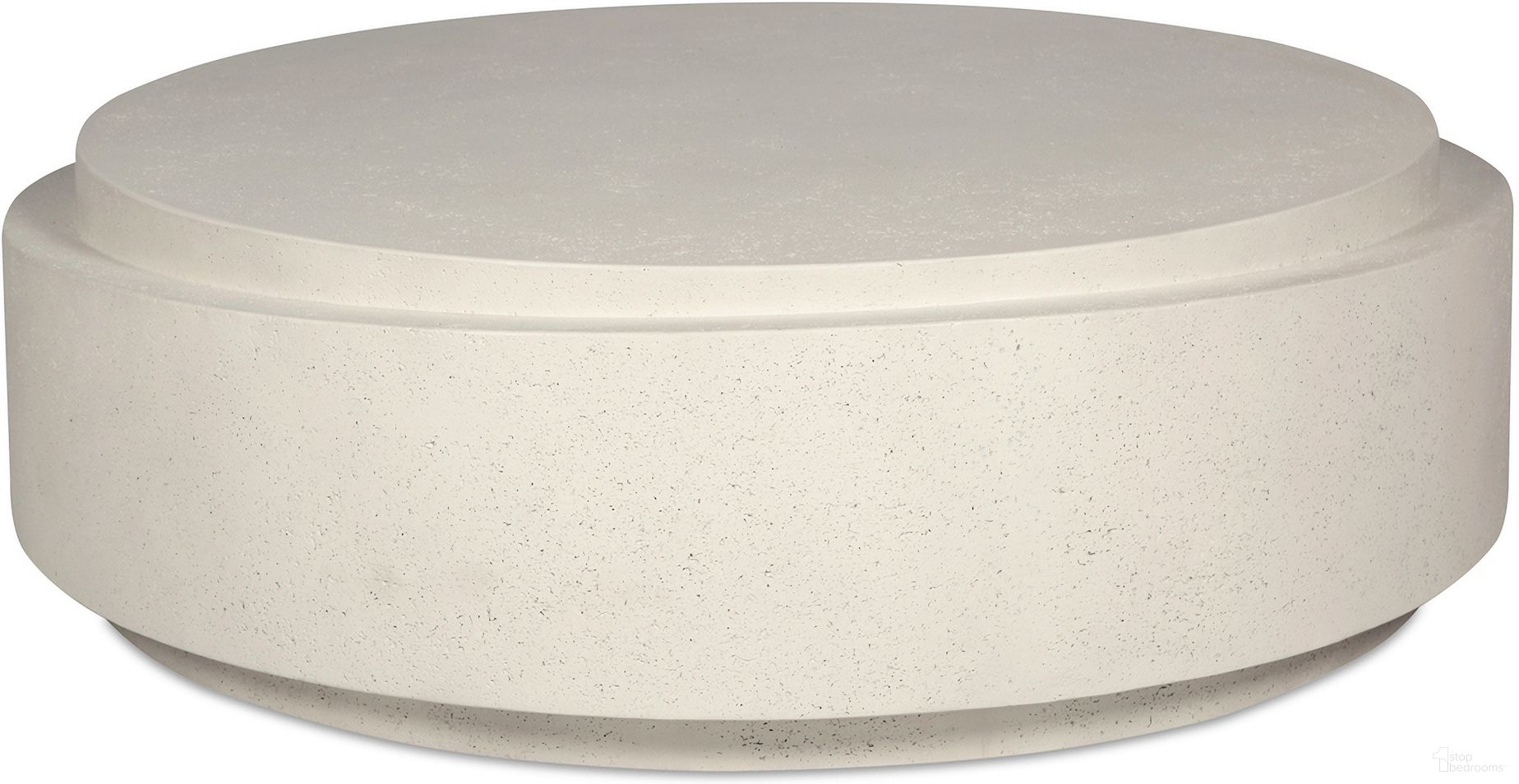 The appearance of Cosmo Outdoor Coffee Table In Off White designed by Moes Home in the modern / contemporary interior design. This off white piece of furniture was selected by 1StopBedrooms from Cosmo Collection to add a touch of cosiness and style into your home. Sku: JK-1015-18. Table Top Shape: Round. Material: Concrete.