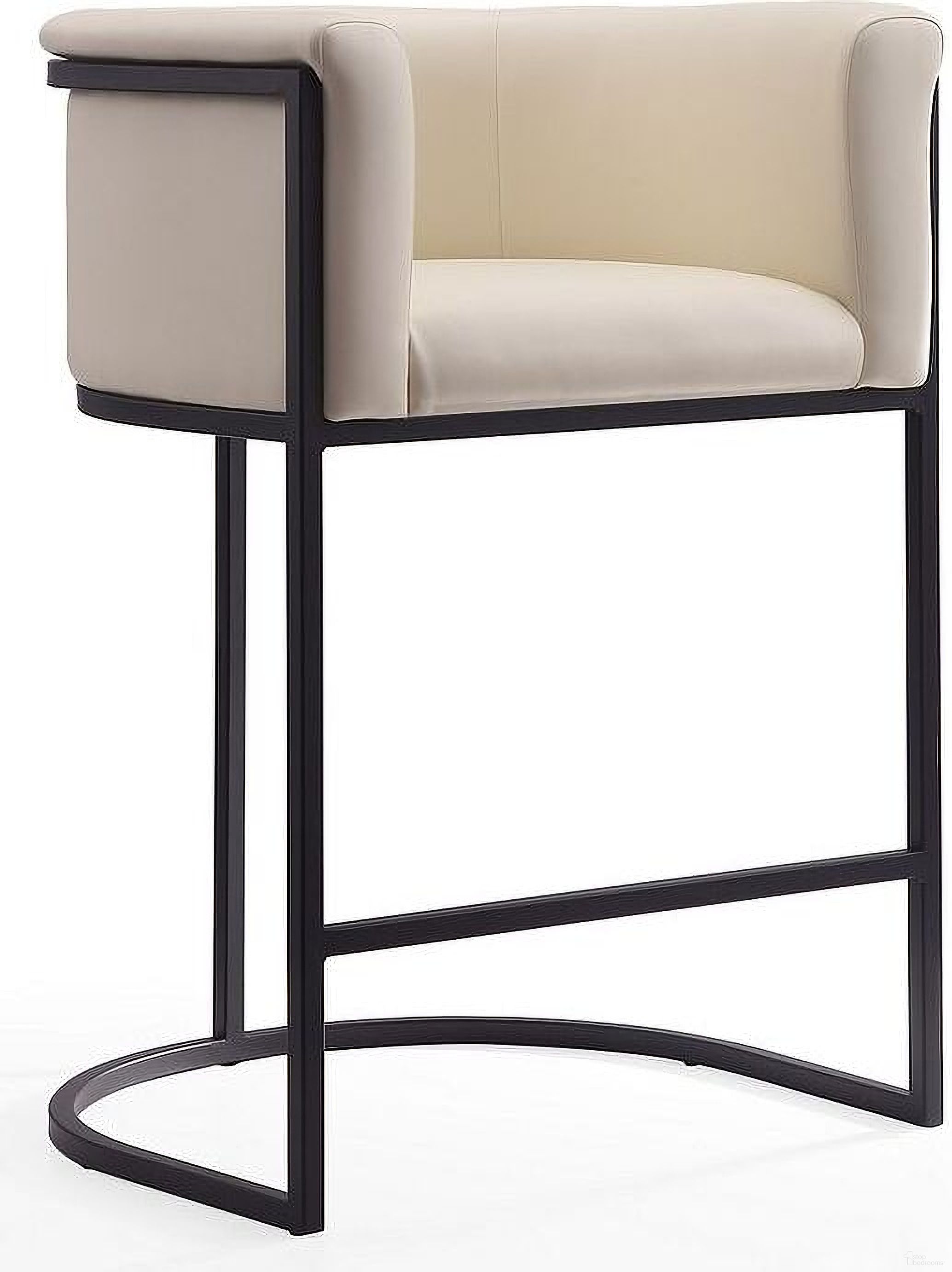 The appearance of Cosmopolitan Counter Stool in Cream and Black designed by Manhattan Comfort in the transitional interior design. This cream and black piece of furniture was selected by 1StopBedrooms from Cosmopolitan Collection to add a touch of cosiness and style into your home. Sku: CS008-CR. Material: Metal.