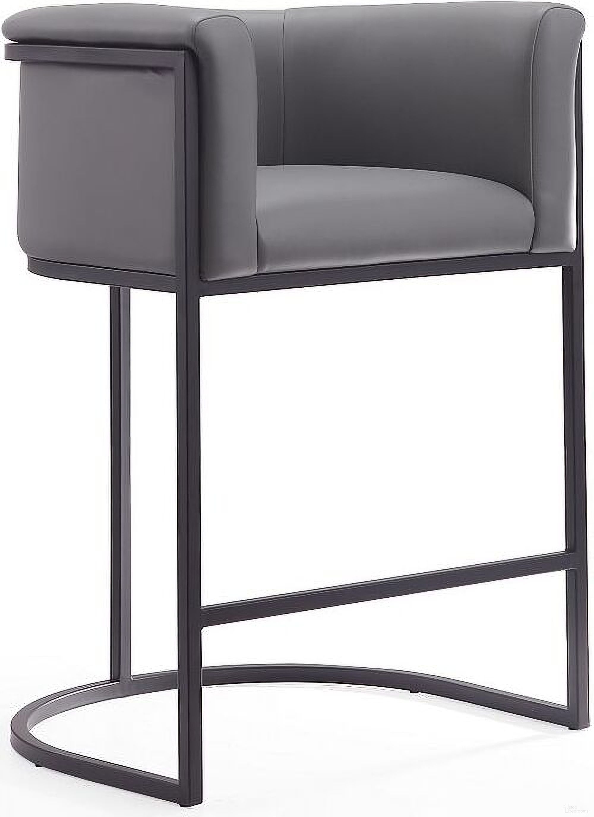 The appearance of Cosmopolitan Counter Stool in Grey and Black designed by Manhattan Comfort in the transitional interior design. This black and grey piece of furniture was selected by 1StopBedrooms from Cosmopolitan Collection to add a touch of cosiness and style into your home. Sku: CS008-GY. Material: Metal.