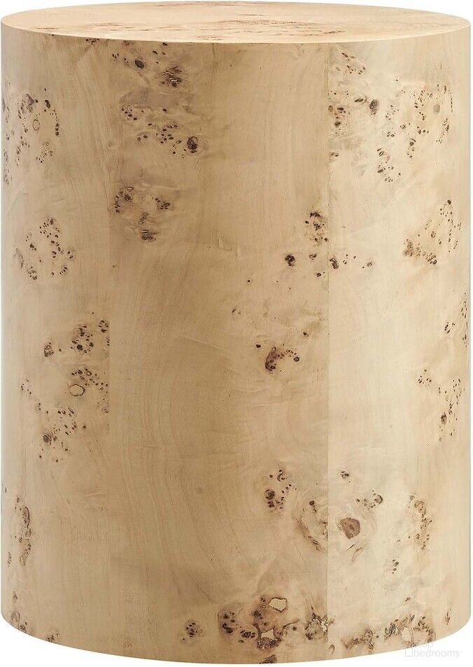 The appearance of Cosmos 16 Inch Round Burl Wood Side Table In Burl designed by Modway in the modern / contemporary interior design. This burl piece of furniture  was selected by 1StopBedrooms from Cosmos Collection to add a touch of cosiness and style into your home. Sku: EEI-6271-NAB. Material: MDF.