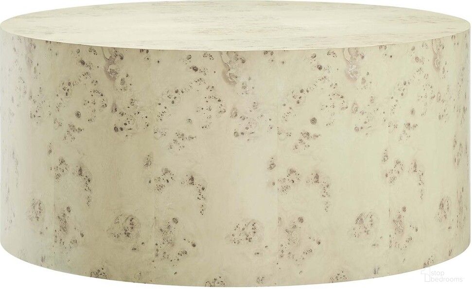 The appearance of Cosmos 35 Inch Round Burl Wood Coffee Table In Burl designed by Modway in the modern / contemporary interior design. This burl piece of furniture  was selected by 1StopBedrooms from Cosmos Collection to add a touch of cosiness and style into your home. Sku: EEI-6274-BLB. Material: MDF.