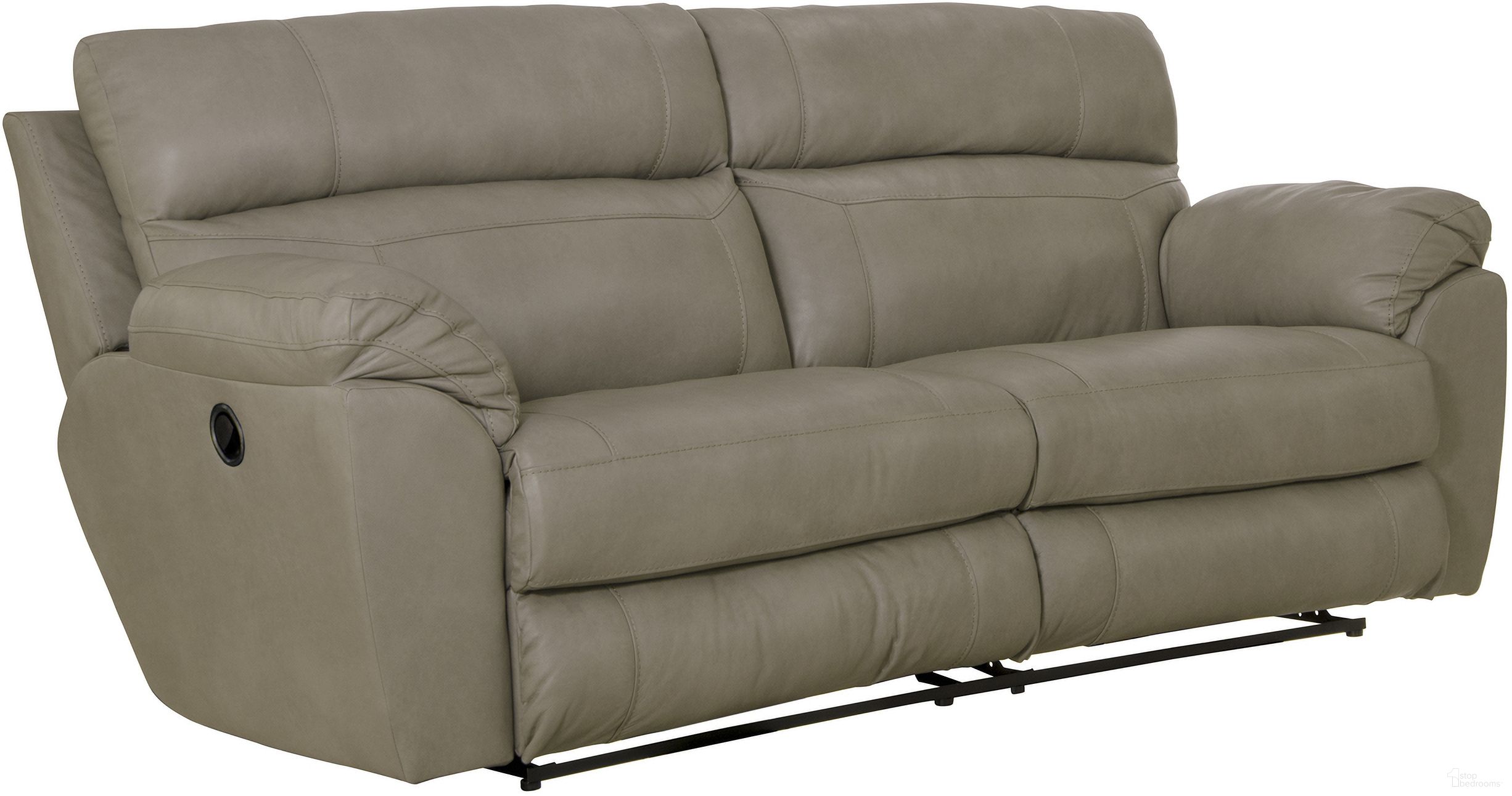The appearance of Costa Lay Flat Reclining Sofa In Putty designed by Catnapper in the traditional interior design. This putty piece of furniture  was selected by 1StopBedrooms from Costa Collection to add a touch of cosiness and style into your home. Sku: 4071127356307356. Material: Leather.