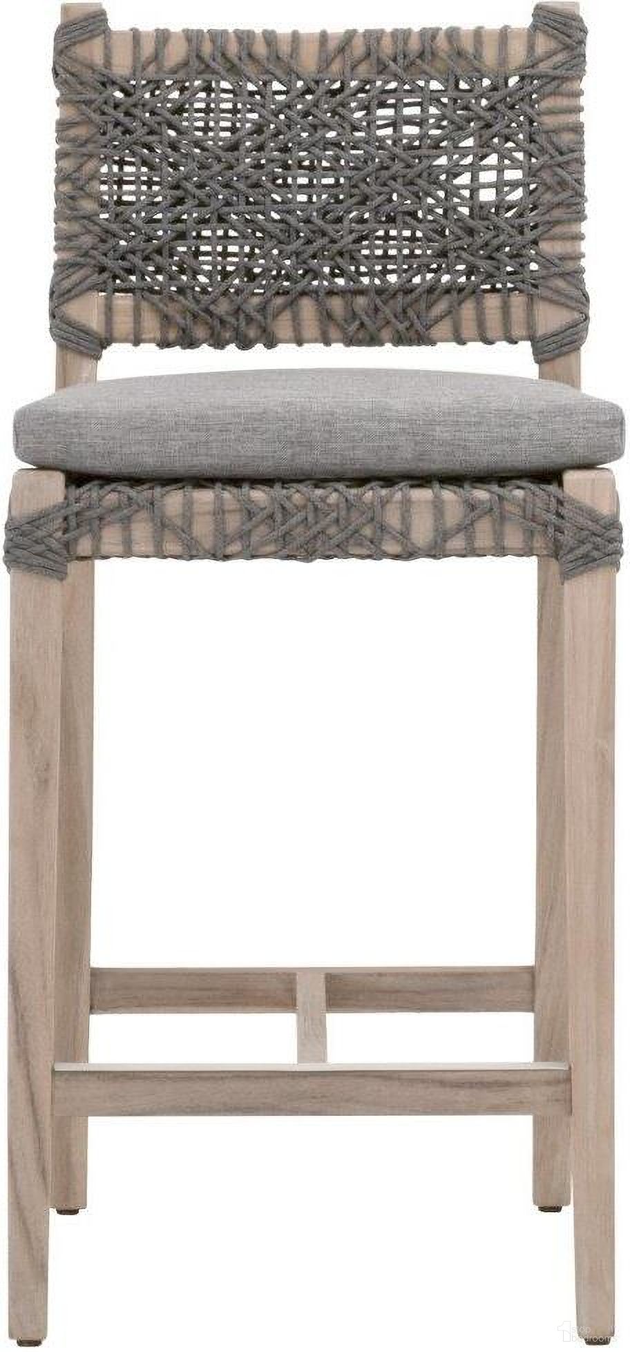 The appearance of Woven Costa Outdoor Counter Stool In Dove and Gray Teak designed by Essentials For Living in the transitional interior design. This dove/gray teak piece of furniture was selected by 1StopBedrooms from Woven Collection to add a touch of cosiness and style into your home. Sku: 6849CSBK.DOV/DOV/GT. Material: Teak Wood.