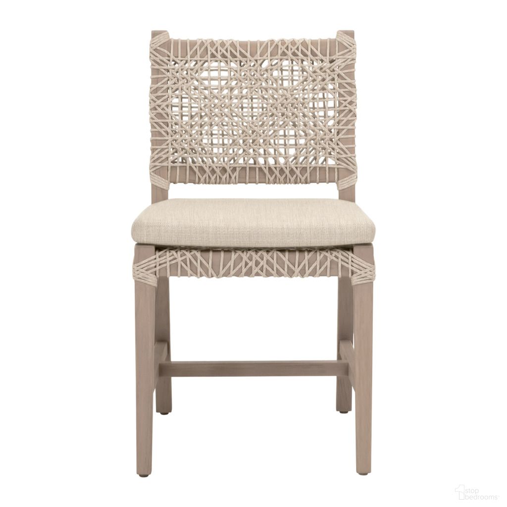 The appearance of Costa Outdoor Dining Chair In Oat Flat Rope and Ecru Weave Washed Ever Teak - Set of 2 designed by Essentials For Living in the transitional interior design. This washed ever teak piece of furniture was selected by 1StopBedrooms from Woven Collection to add a touch of cosiness and style into your home. Sku: 6849.OAT/ECR/W-ET. Material: Teak Wood.
