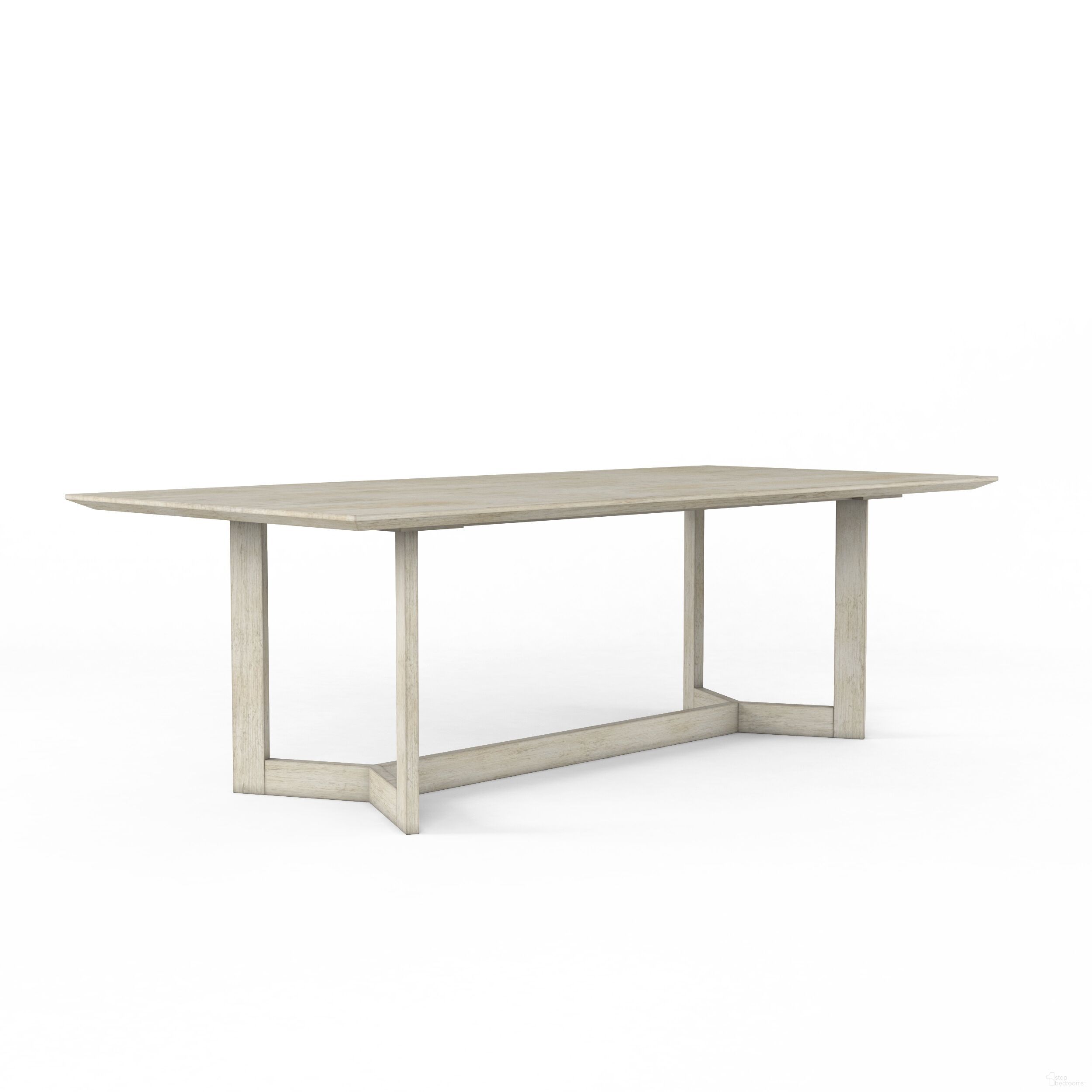 The appearance of Cotiere 42 x 96 Inch Rectangular Dining Table In Beige designed by A.R.T. in the modern / contemporary interior design. This beige piece of furniture was selected by 1StopBedrooms from Cotiere Collection to add a touch of cosiness and style into your home. Sku: 299220-2349. Table Base Style: Trestle. Table Top Shape: Rectangular. Size: 42" x 96". Material: Parawood.