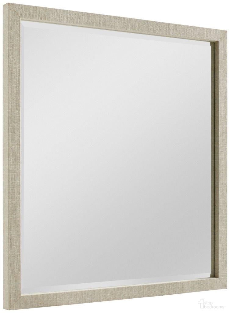 The appearance of Cotiere Landscape Mirror In Beige designed by A.R.T. in the modern / contemporary interior design. This beige piece of furniture  was selected by 1StopBedrooms from Cotiere Collection to add a touch of cosiness and style into your home. Sku: 299120-2349. Material: Rubberwood.