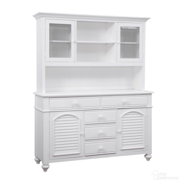 The appearance of Cottage Traditions Hutch In Cottage White designed by American Woodcrafters in the coastal interior design. This cottage white piece of furniture was selected by 1StopBedrooms from Cottage Traditions Collection to add a touch of cosiness and style into your home. Sku: D-6510-591. Material: Mahogany.