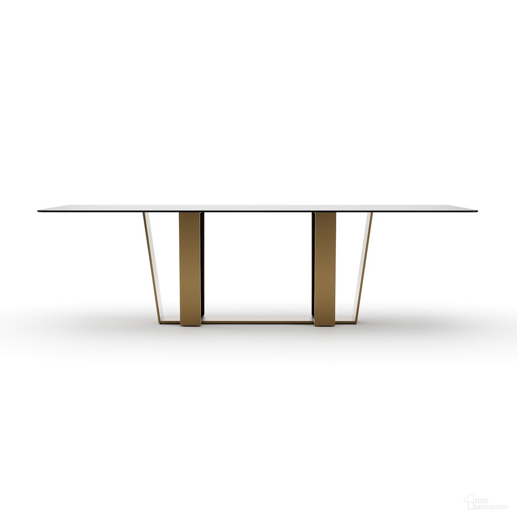 Counter Balance Dining Table In Brown and Gold
