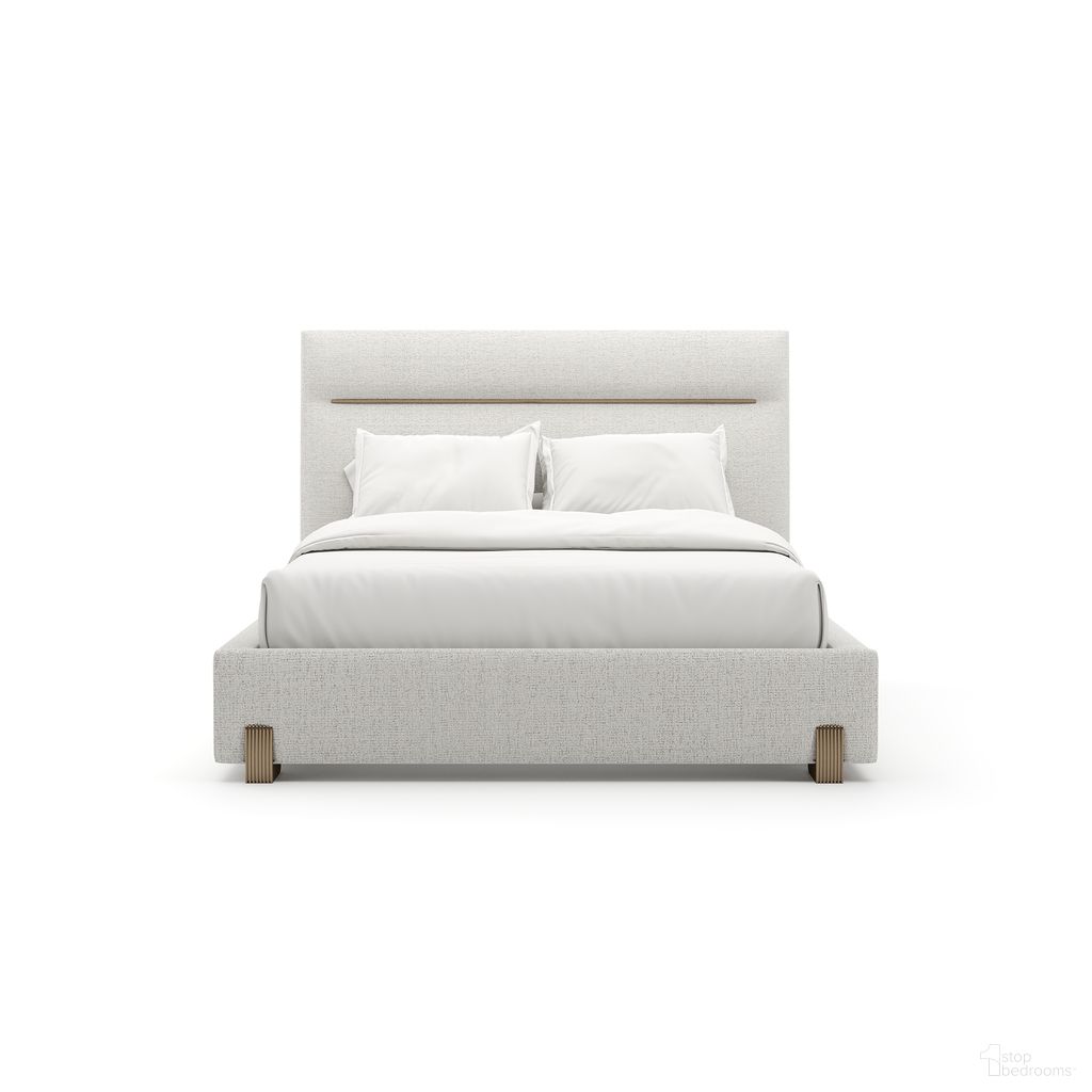 The appearance of Counter Balance Queen Upholstered Bed In Cream designed by Caracole in the modern / contemporary interior design. This cream piece of furniture  was selected by 1StopBedrooms from Counter Balance Collection to add a touch of cosiness and style into your home. Sku: CLA-425V-102F;CLA-425V-102H;CLA-425V-102R. Material: Metal. Bed Size: Queen. Bed Type: Upholstered Bed.