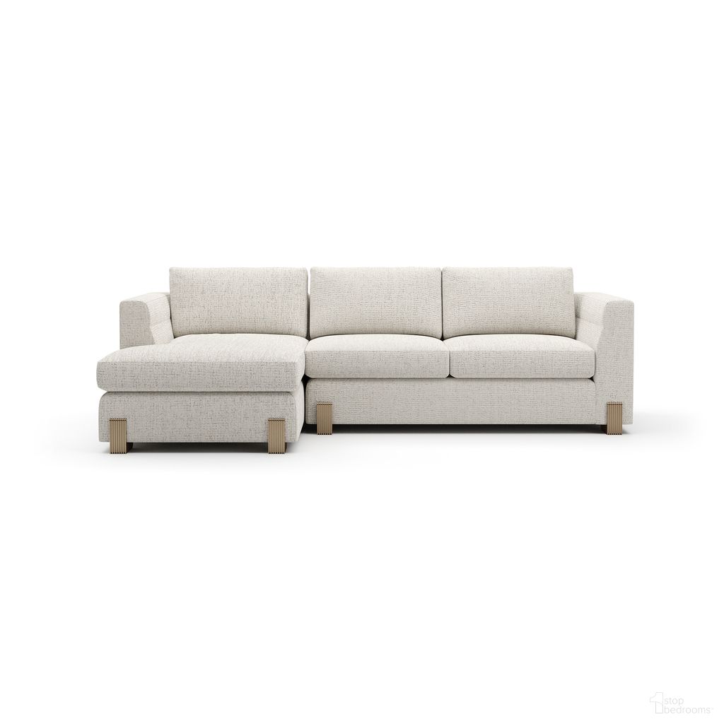 The appearance of Counter Balance Small Left Chaise Sectional In Cream designed by Caracole in the modern / contemporary interior design. This cream piece of furniture was selected by 1StopBedrooms from Counter Balance Collection to add a touch of cosiness and style into your home. Sku: UPH-425V-LH8-A;UPH-425V-RL8-A. Material: Metal.