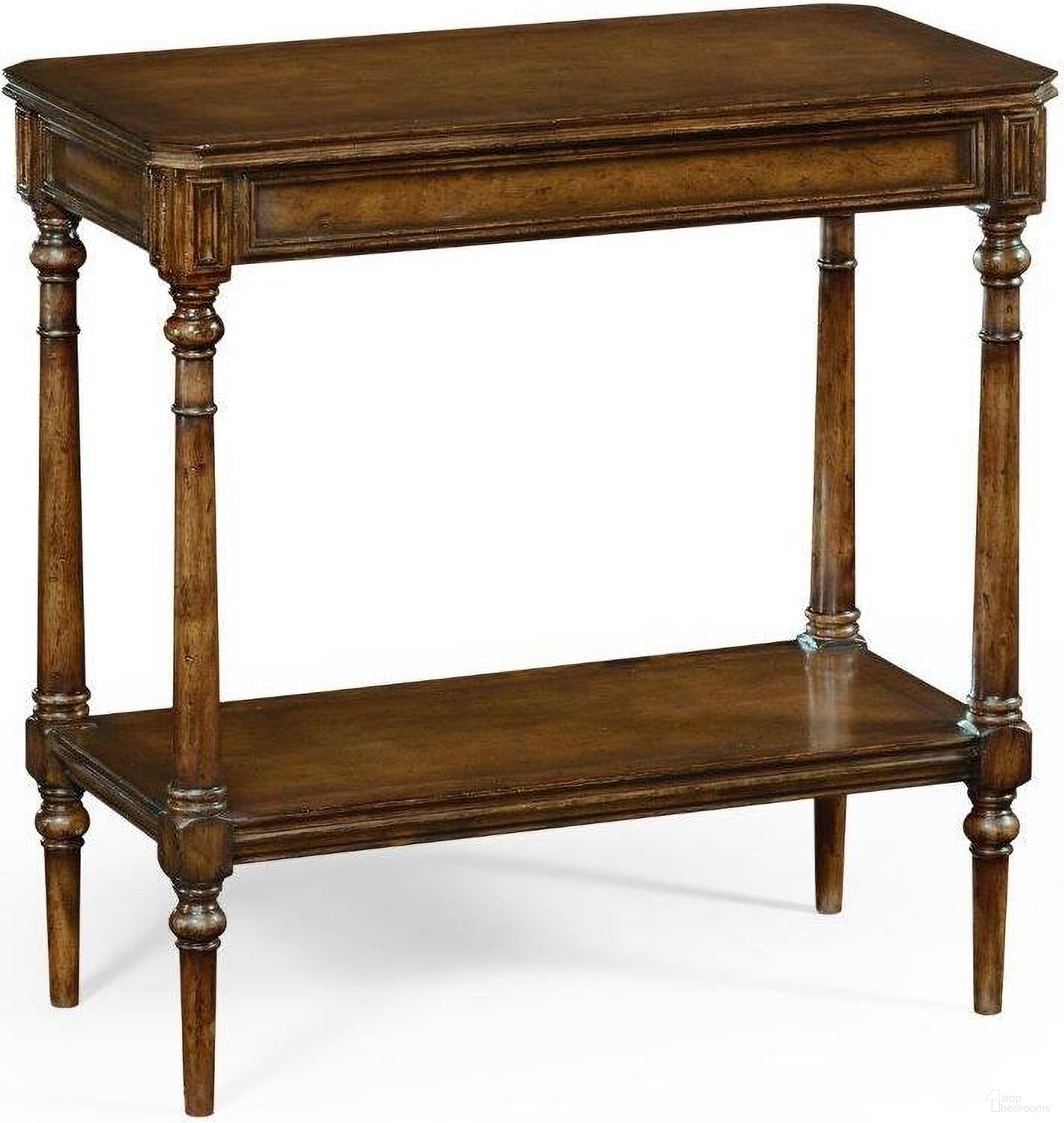 The appearance of Country Farmhouse Country Living Style Walnut Side Table designed by Jonathan Charles in the traditional interior design. This medium walnut piece of furniture was selected by 1StopBedrooms from Country Farmhouse Collection to add a touch of cosiness and style into your home. Sku: 494602-WAL. Material: Wood.