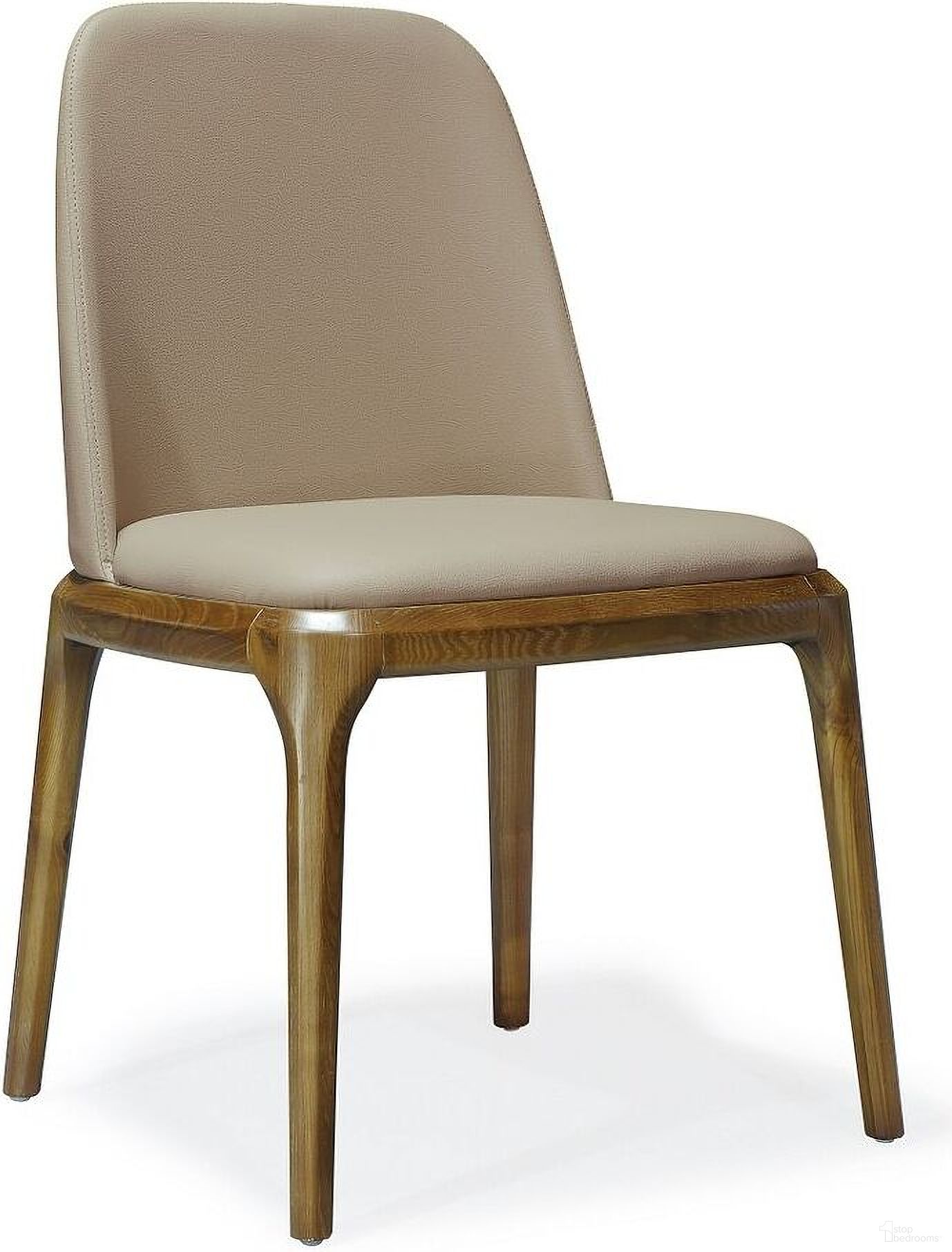 Courding Dining Chair in Tan and Walnut