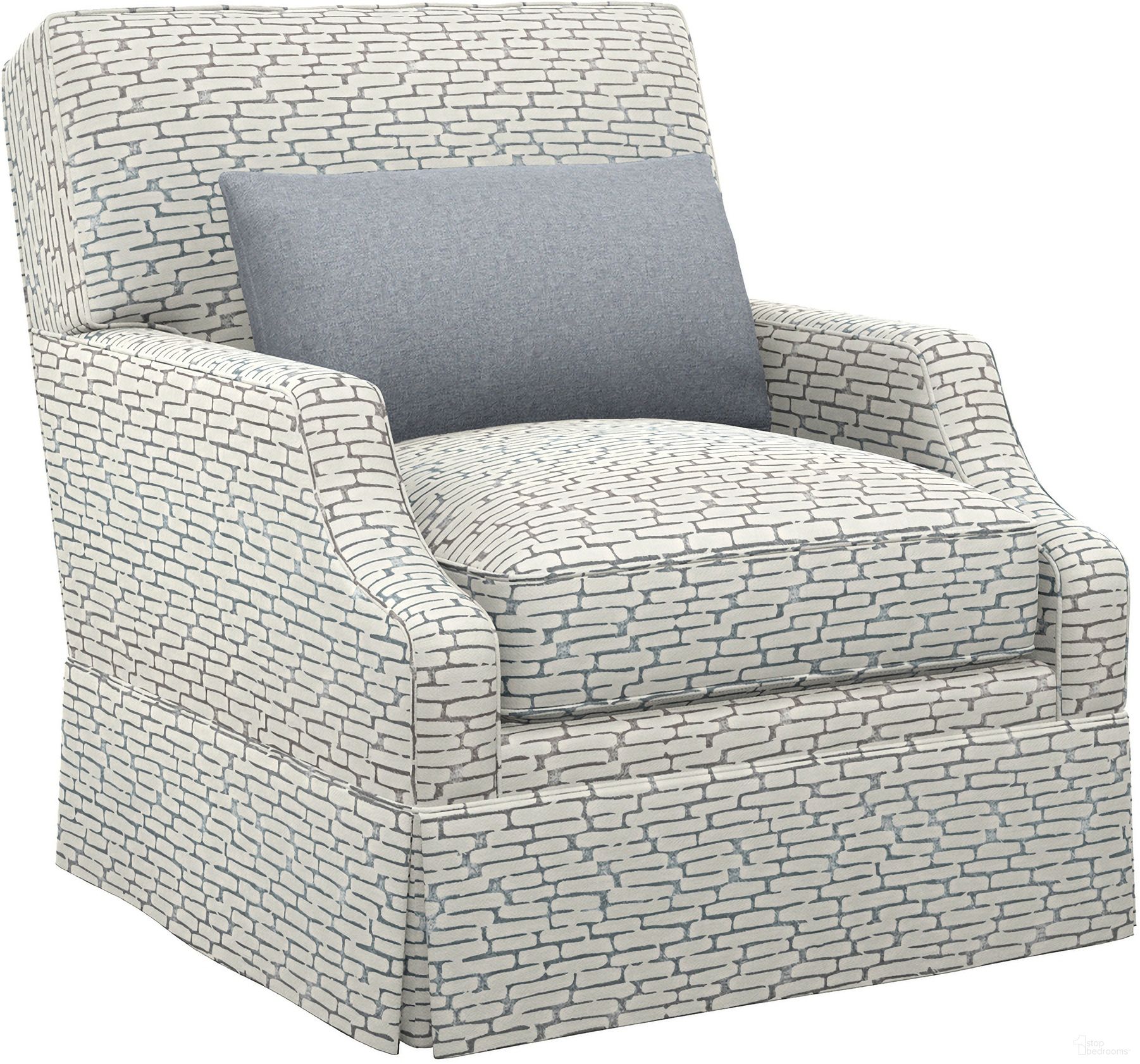 The appearance of Featured Upholstery Courtney Swivel Chair In Cream designed by Lexington in the transitional interior design. This cream piece of furniture  was selected by 1StopBedrooms from Featured Upholstery Collection to add a touch of cosiness and style into your home. Sku: 7108-11SW-73. Material: Fabric.