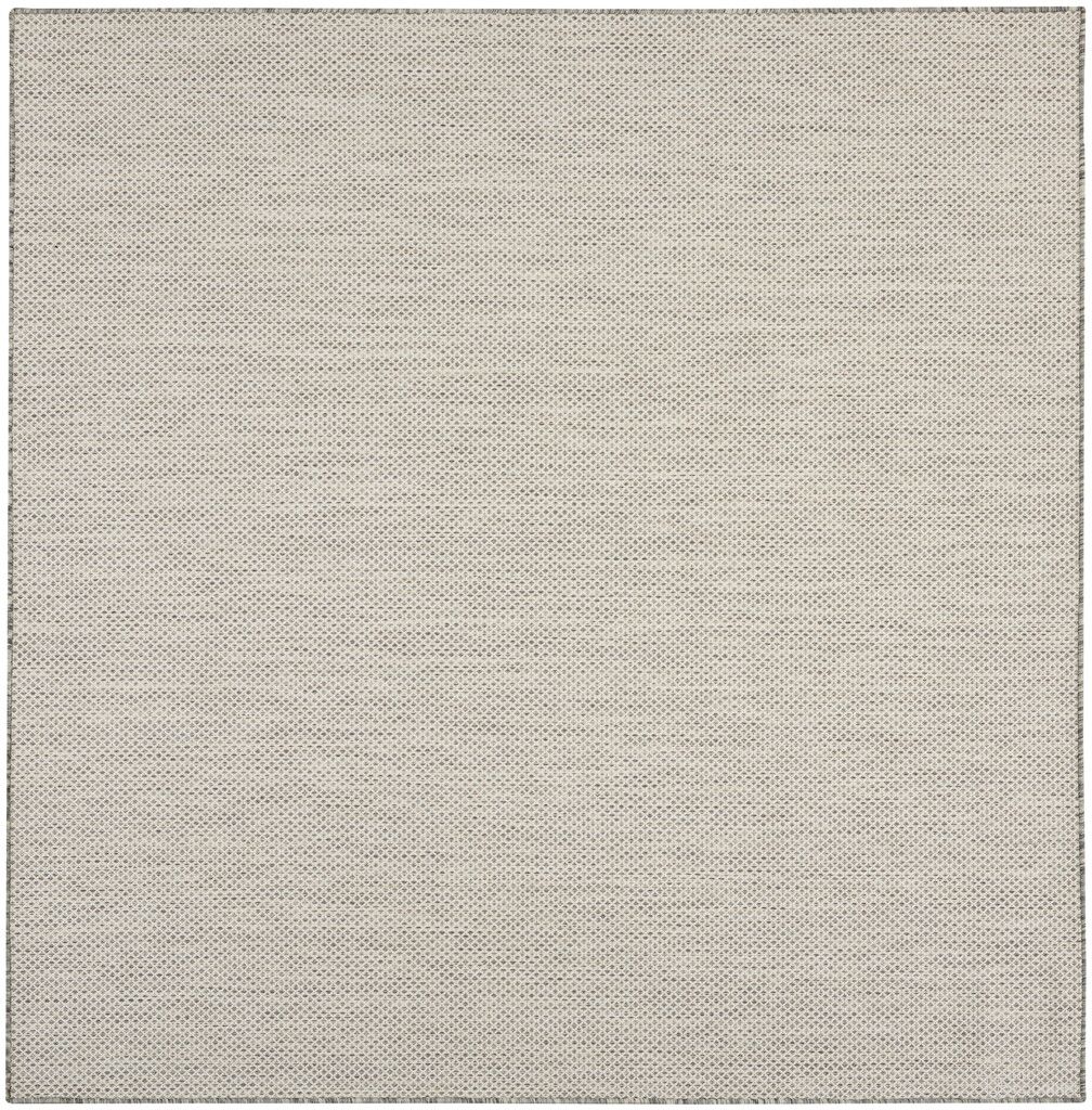 Courtyard 5' x 5' Square Rug In Ivory and Silver