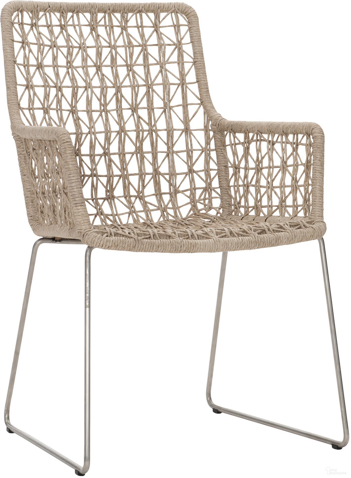 The appearance of COutdoor Armel Outdoor Arm Chair designed by Bernhardt in the modern / contemporary interior design. This hazelnut piece of furniture was selected by 1StopBedrooms from Coutdoor Collection to add a touch of cosiness and style into your home. Sku: X03552. Material: Metal.