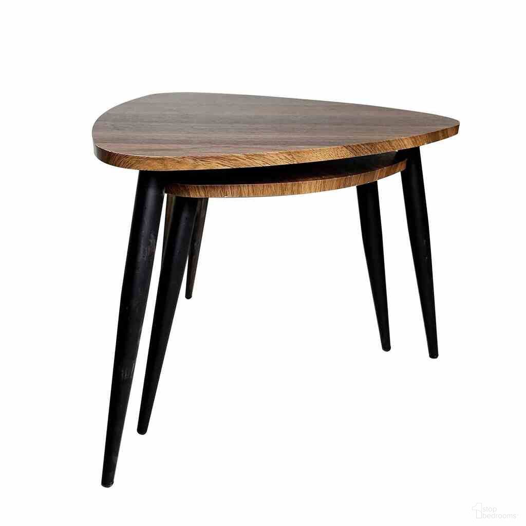 The appearance of Cove Nesting Tables Set of 2 In Natural and Black designed by Furniture of America in the modern / contemporary interior design. This natural/black piece of furniture was selected by 1StopBedrooms from Cove Collection to add a touch of cosiness and style into your home. Sku: GM-5014-2PK. Material: Metal.
