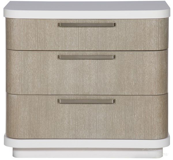 The appearance of Cove 32 Inch Nightstand In White designed by Vanguard Furniture in the transitional interior design. This white piece of furniture was selected by 1StopBedrooms from Cove Collection to add a touch of cosiness and style into your home. Sku: S400N-PA. Material: Wood.