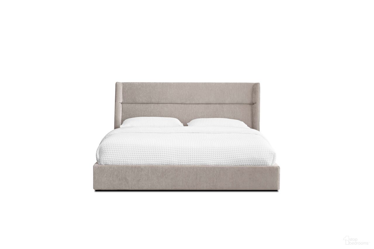 The appearance of Cove Queen Storage Bed In Champagne designed by Mobital in the  interior design. This champagne piece of furniture  was selected by 1StopBedrooms from Cove Collection to add a touch of cosiness and style into your home. Sku: BED-COVE-CHAM-QUEEN. Bed Type: Storage Bed. Bed Size: Queen. Material: MDF.