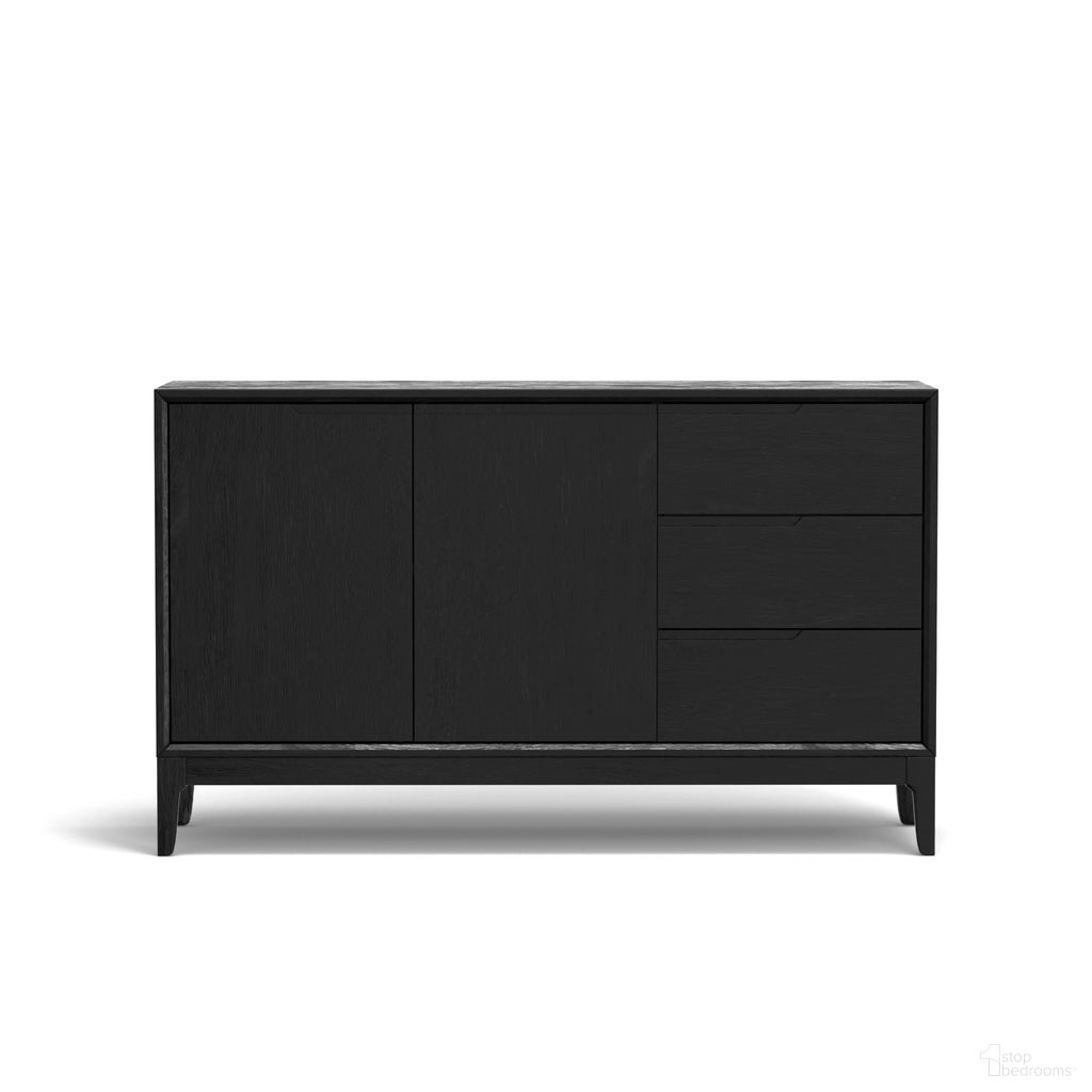 The appearance of Cove Server In Vintage Black designed by Alpine in the modern / contemporary interior design. This vintage black piece of furniture  was selected by 1StopBedrooms from Cove Collection to add a touch of cosiness and style into your home. Sku: 3859-06. Material: Veneer.