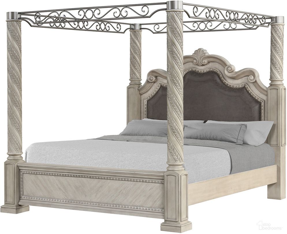 Coventry Queen Upholstered Panel Canopy Bed