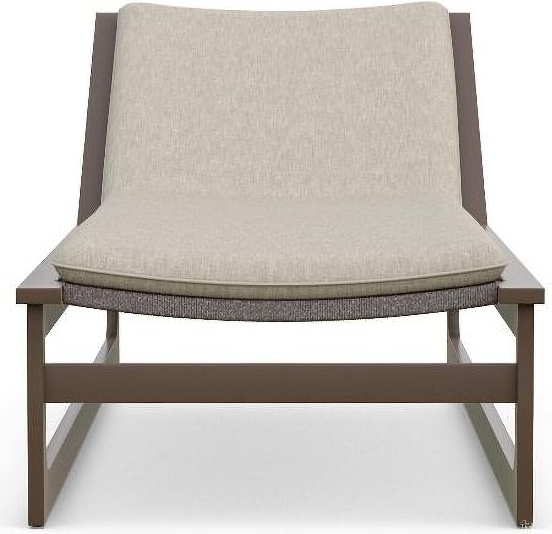 Cozumel Chaise Lounge with Cushion In Cashew and Matte Bronze