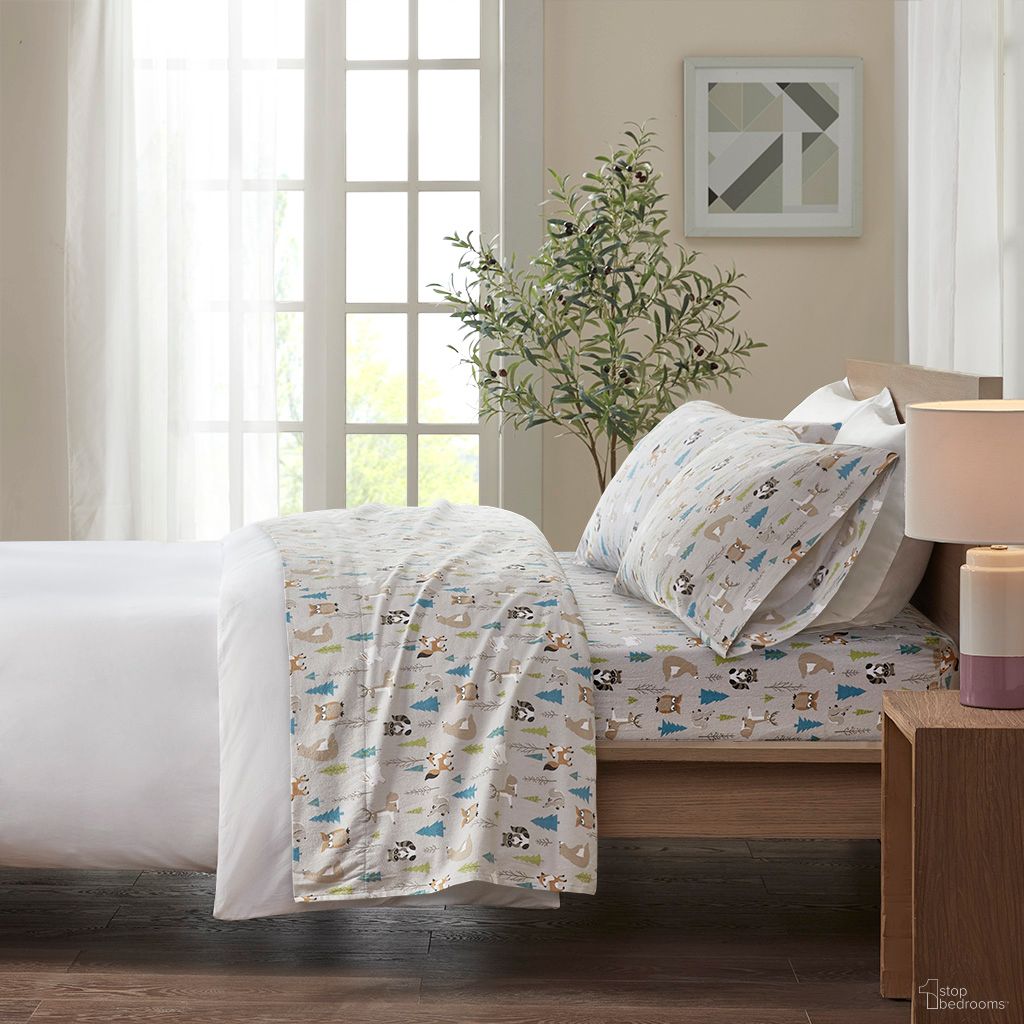 The appearance of Cozy Cotton Flannel Printed 4 Piece King Sheet Set In Multi Forest Animals designed by Olliix in the transitional interior design. This multi forest animals piece of furniture was selected by 1StopBedrooms from Cozy Flannel Collection to add a touch of cosiness and style into your home. Sku: TN20-0273. Bed Size: King. Material: Cotton.