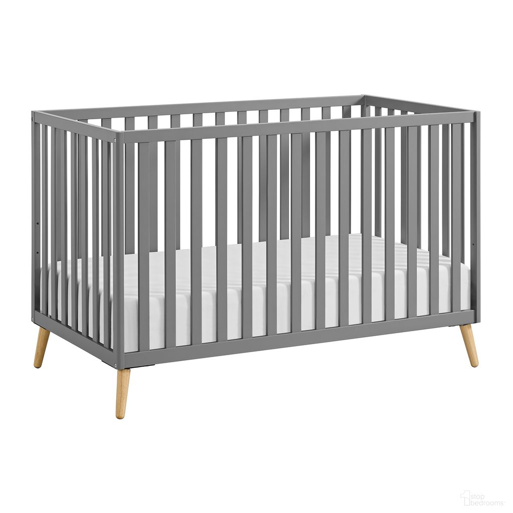 Cozy Nest 3 In 1 Island Crib In Gray and Natural