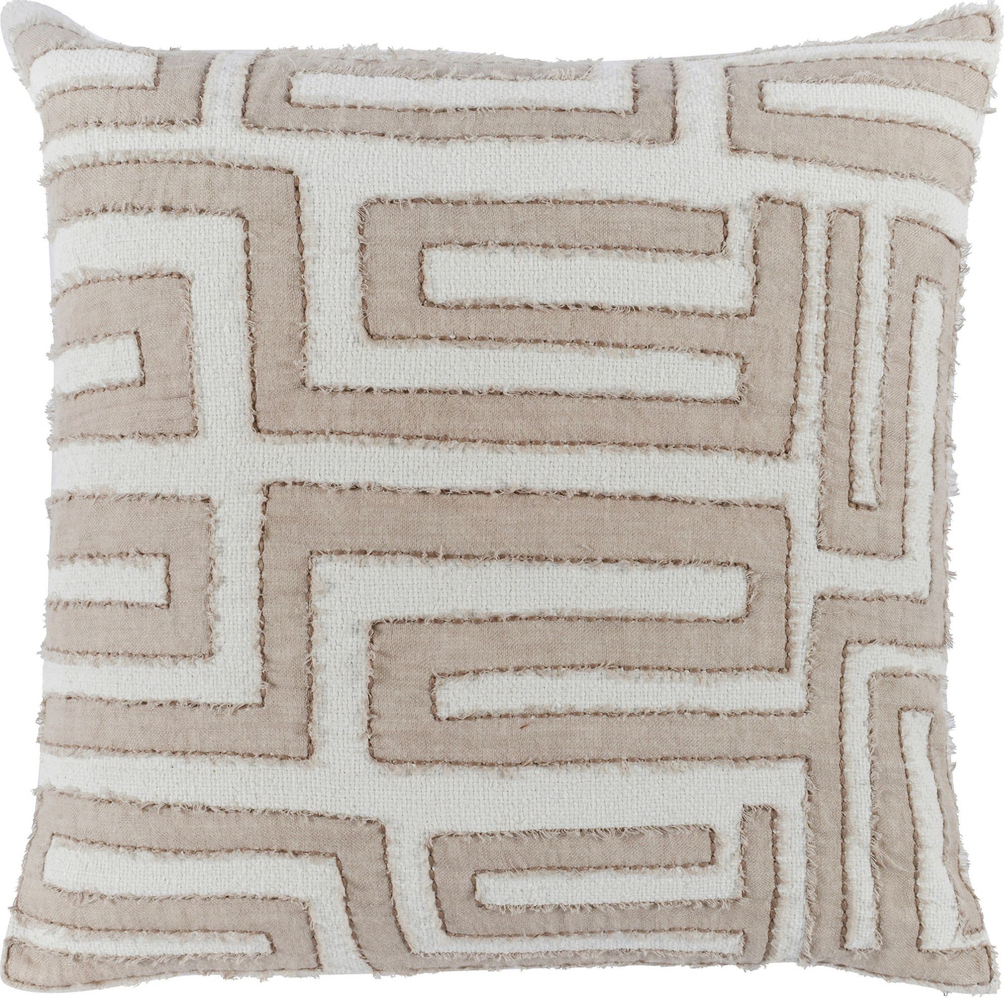 CP Mateo 22x22 Pillow In Natural and Ivory