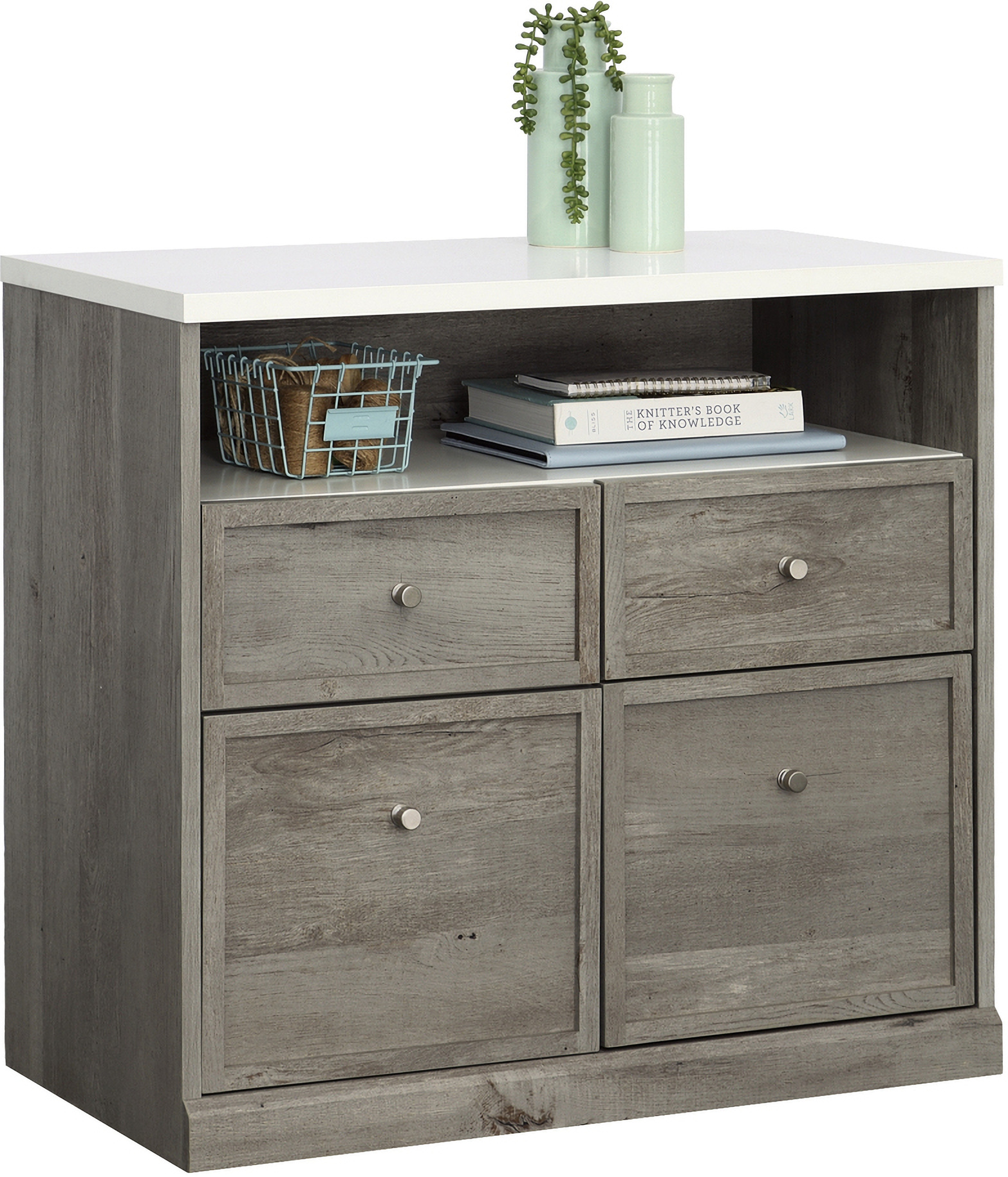 Craft Pro Series Storage In Mystic Oak by Sauder 1StopBedrooms