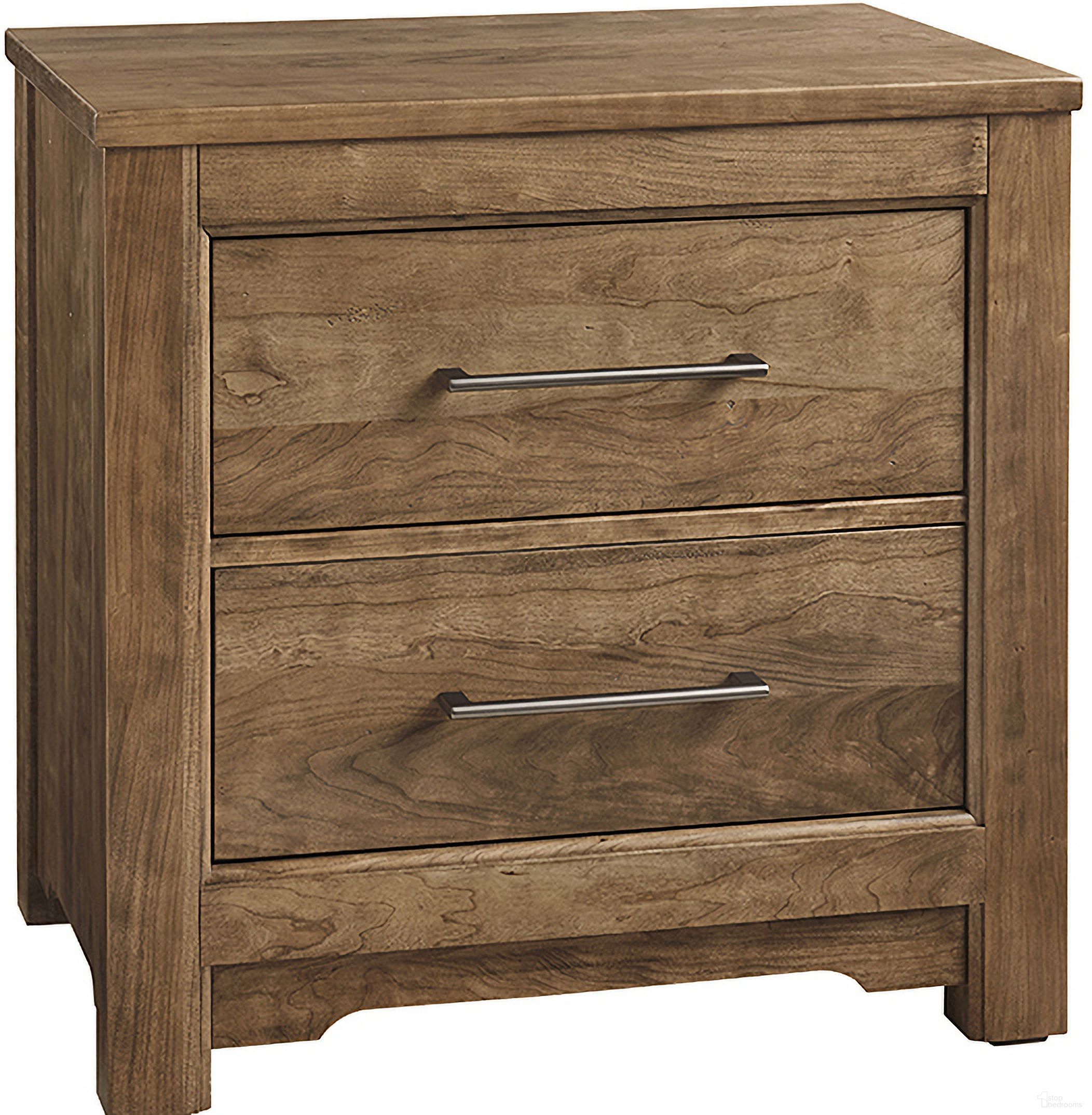The appearance of Crafted 2 Drawer Nightstand In Medium Cherry designed by Artisan & Post in the transitional interior design. This medium cherry piece of furniture was selected by 1StopBedrooms from Crafted Cherry Collection to add a touch of cosiness and style into your home. Sku: 151-227. Material: Wood.