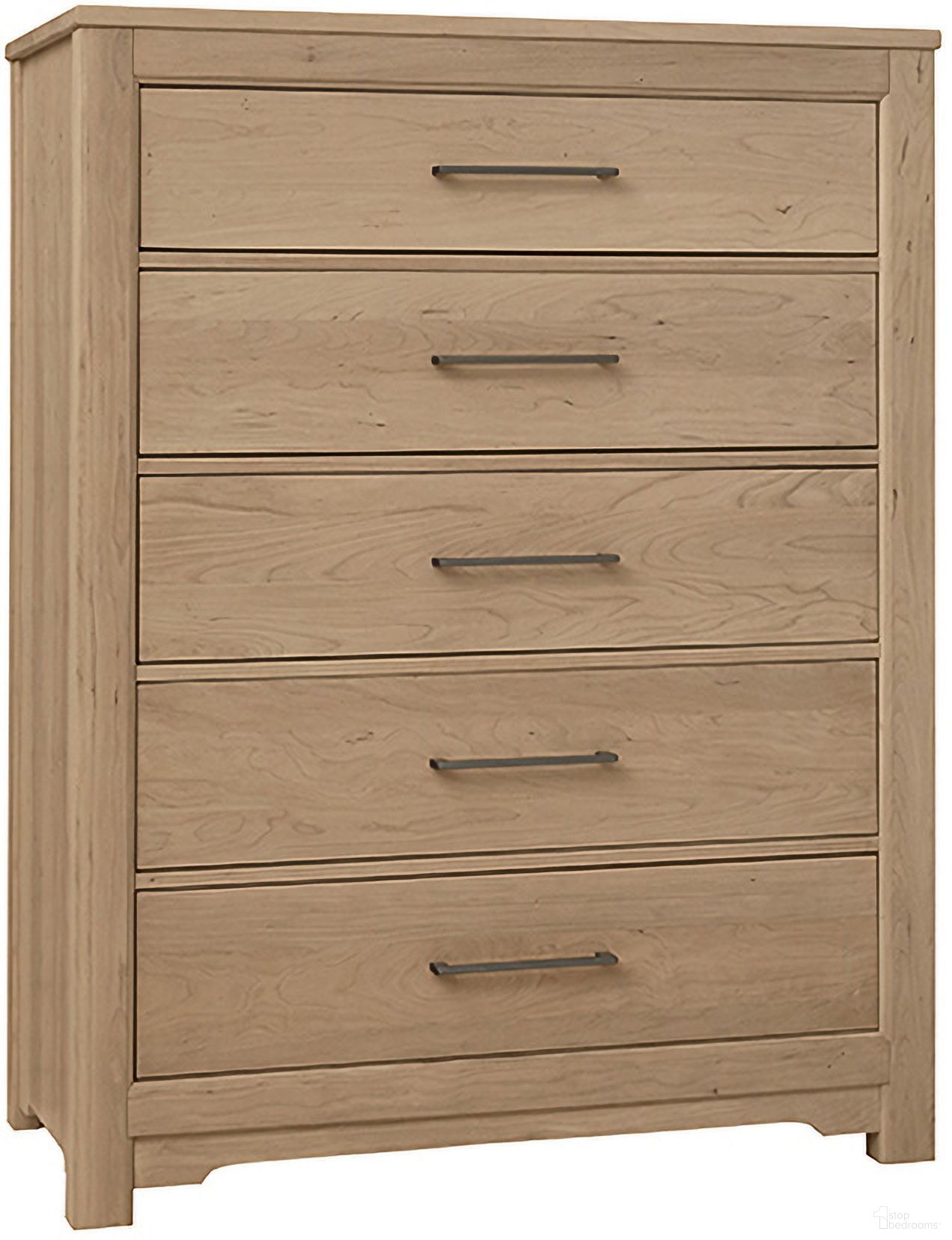 Crafted 5 Drawer Chest In Bleached Cherry