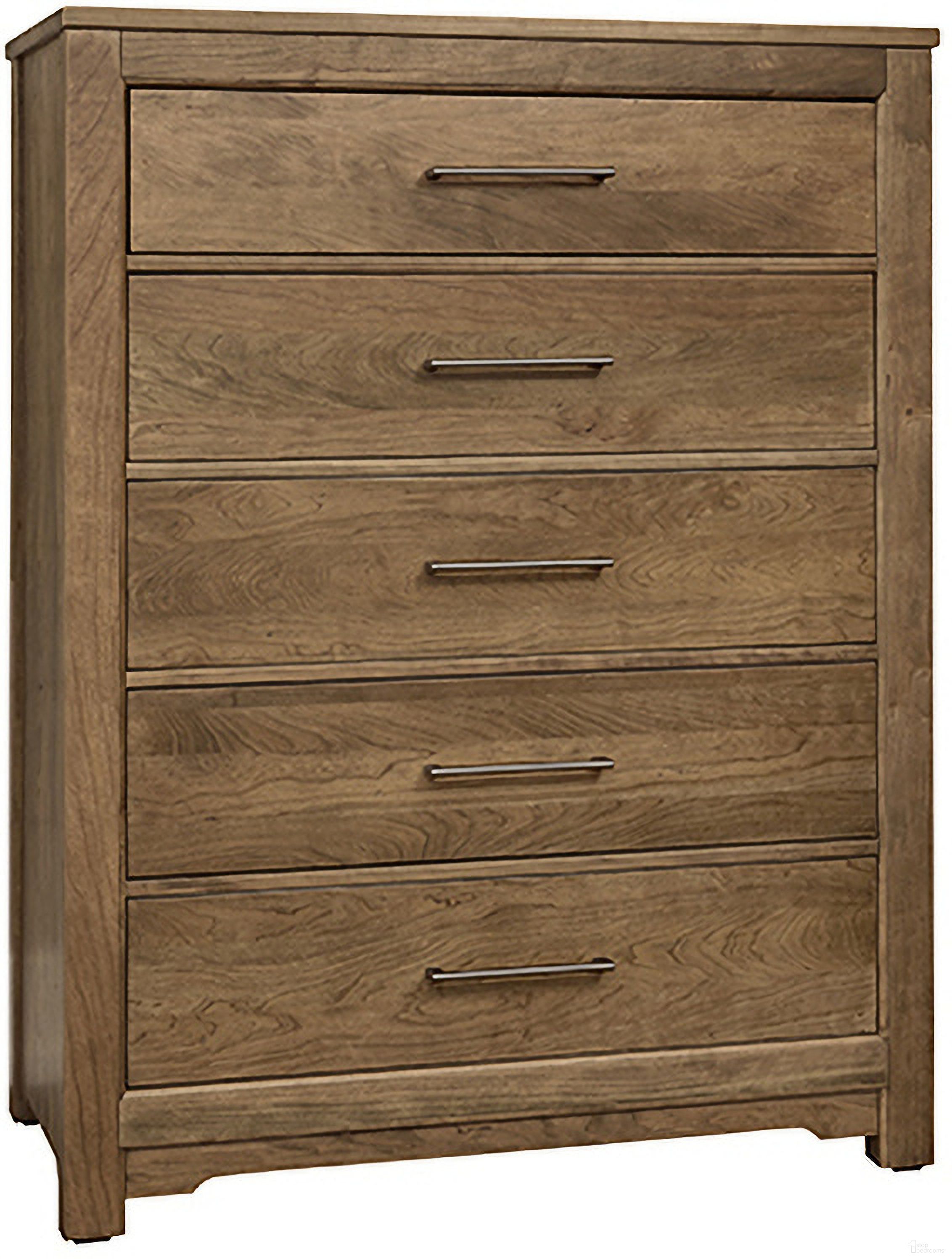 The appearance of Crafted 5 Drawer Chest In Medium Cherry designed by Artisan & Post in the transitional interior design. This medium cherry piece of furniture was selected by 1StopBedrooms from Crafted Cherry Collection to add a touch of cosiness and style into your home. Sku: 151-115. Material: Wood.