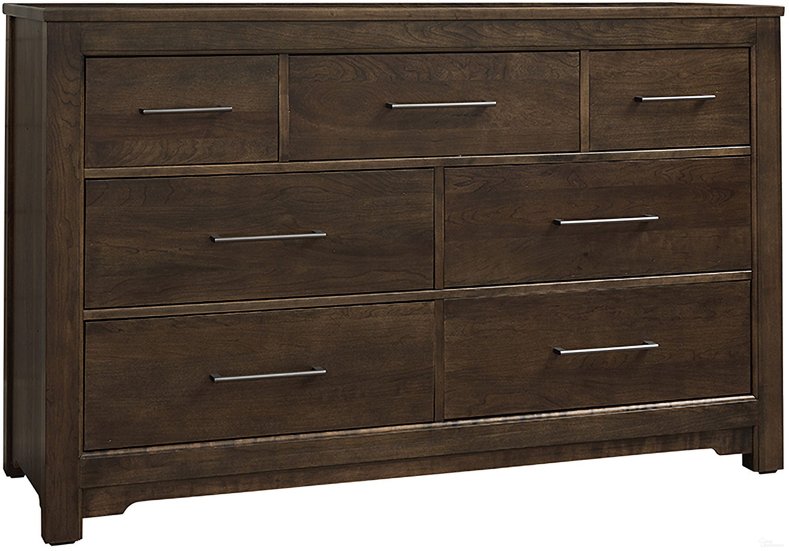 The appearance of Crafted 7 Drawer Dresser In Dark Cherry designed by Artisan & Post in the transitional interior design. This dark cherry piece of furniture was selected by 1StopBedrooms from Crafted Cherry Collection to add a touch of cosiness and style into your home. Sku: 150-003. Material: Wood.