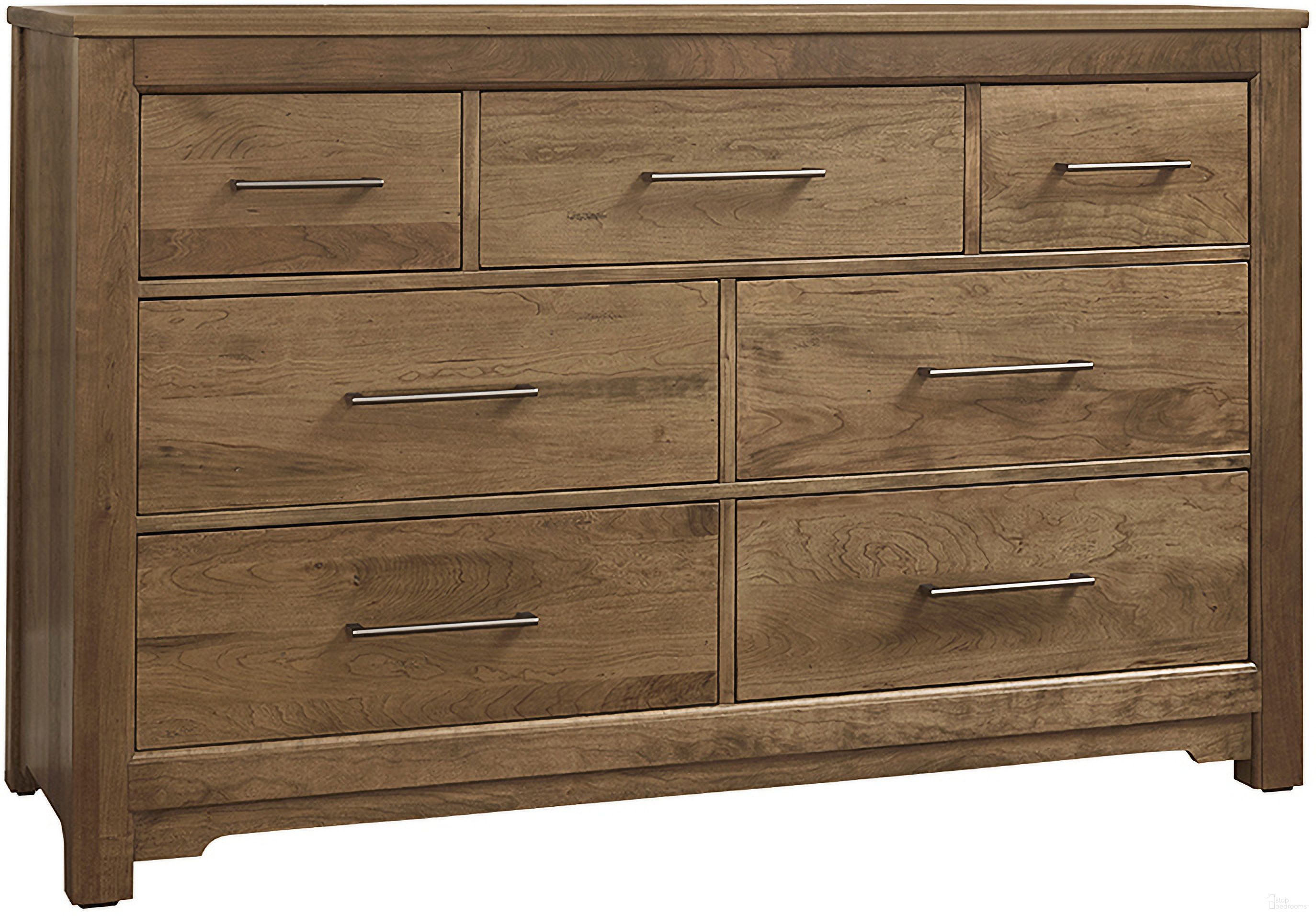 The appearance of Crafted 7 Drawer Dresser In Medium Cherry designed by Artisan & Post in the transitional interior design. This medium cherry piece of furniture was selected by 1StopBedrooms from Crafted Cherry Collection to add a touch of cosiness and style into your home. Sku: 151-003. Material: Wood.