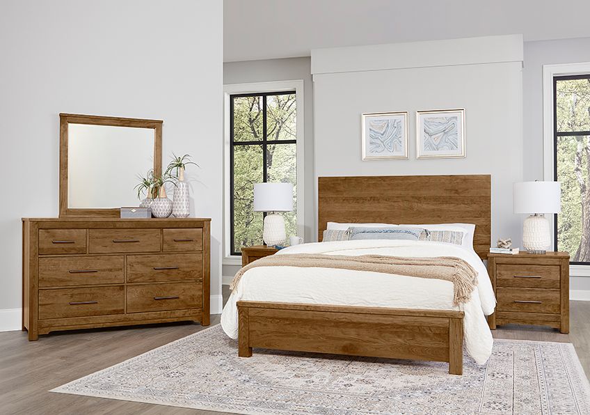 The appearance of Crafted Cherry Panel Bedroom Set In Medium Cherry designed by Artisan & Post in the traditional interior design. This medium cherry piece of furniture was selected by 1StopBedrooms from Crafted Cherry Collection to add a touch of cosiness and style into your home. Sku: 151-558;151-855;151-922;151-227. Bed Type: Panel Bed. Material: Wood. Bed Size: Queen.