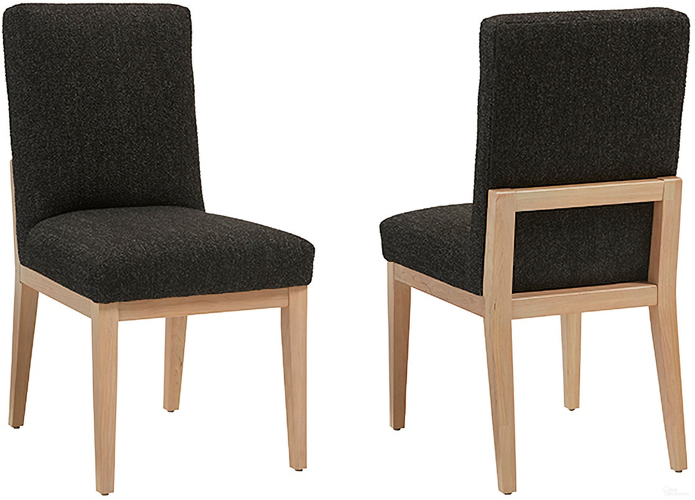 The appearance of Crafted Cherry Upholstered Side Chair In Black Fabric designed by Artisan & Post in the transitional interior design. This black piece of furniture was selected by 1StopBedrooms from Crafted Cherry Collection to add a touch of cosiness and style into your home. Sku: 154-030E. Material: Wood. Chair Type: Side Chair.