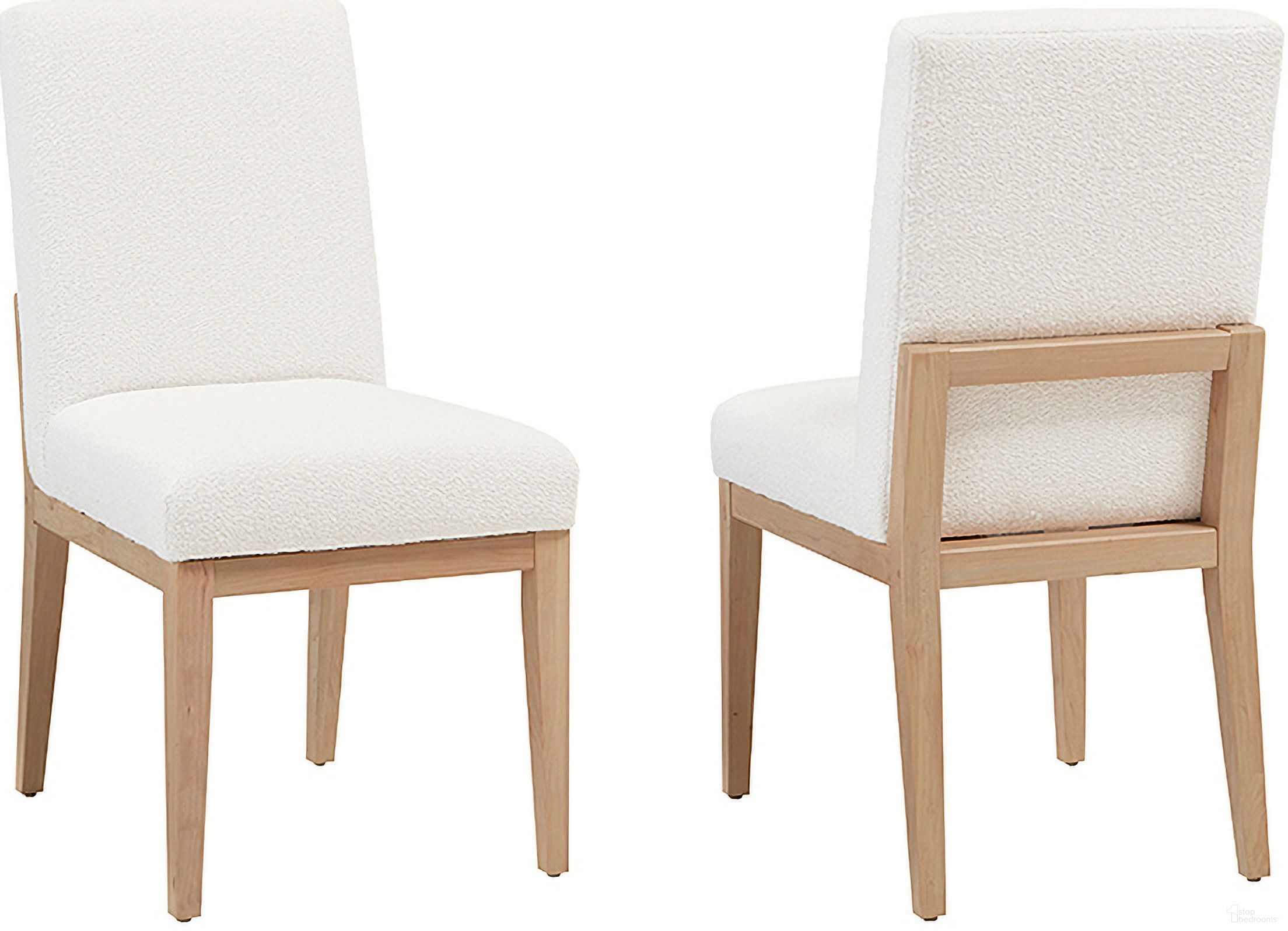 The appearance of Crafted Cherry Upholstered Side Chair In White Fabric designed by Artisan & Post in the transitional interior design. This white piece of furniture  was selected by 1StopBedrooms from Crafted Cherry Collection to add a touch of cosiness and style into your home. Sku: 154-030A. Material: Wood. Chair Type: Side Chair.