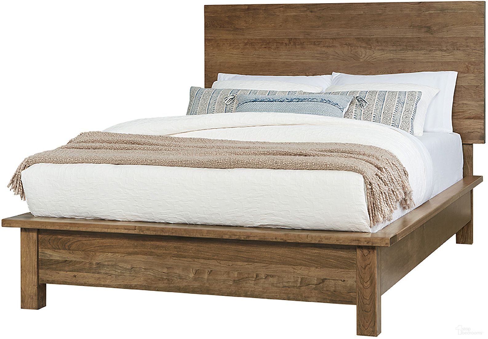 Crafted King Terrace Bed In Medium Cherry