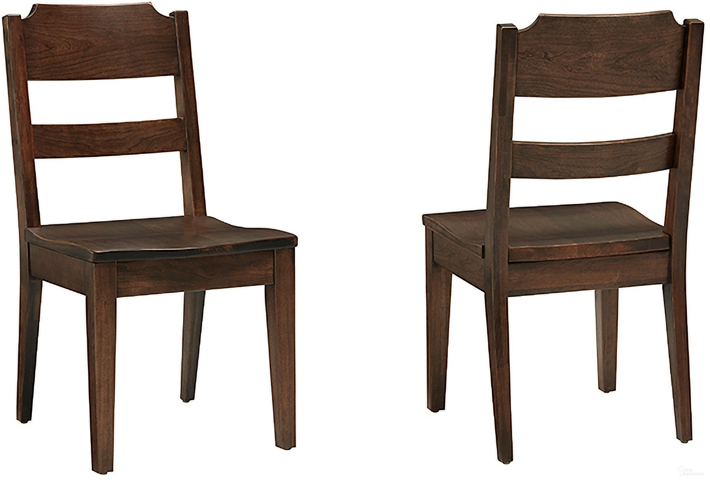 The appearance of Crafted Ladderback Side Chair In Dark Cherry designed by Artisan & Post in the transitional interior design. This dark cherry piece of furniture was selected by 1StopBedrooms from Crafted Cherry Collection to add a touch of cosiness and style into your home. Sku: 150-010. Material: Wood. Chair Type: Side Chair.