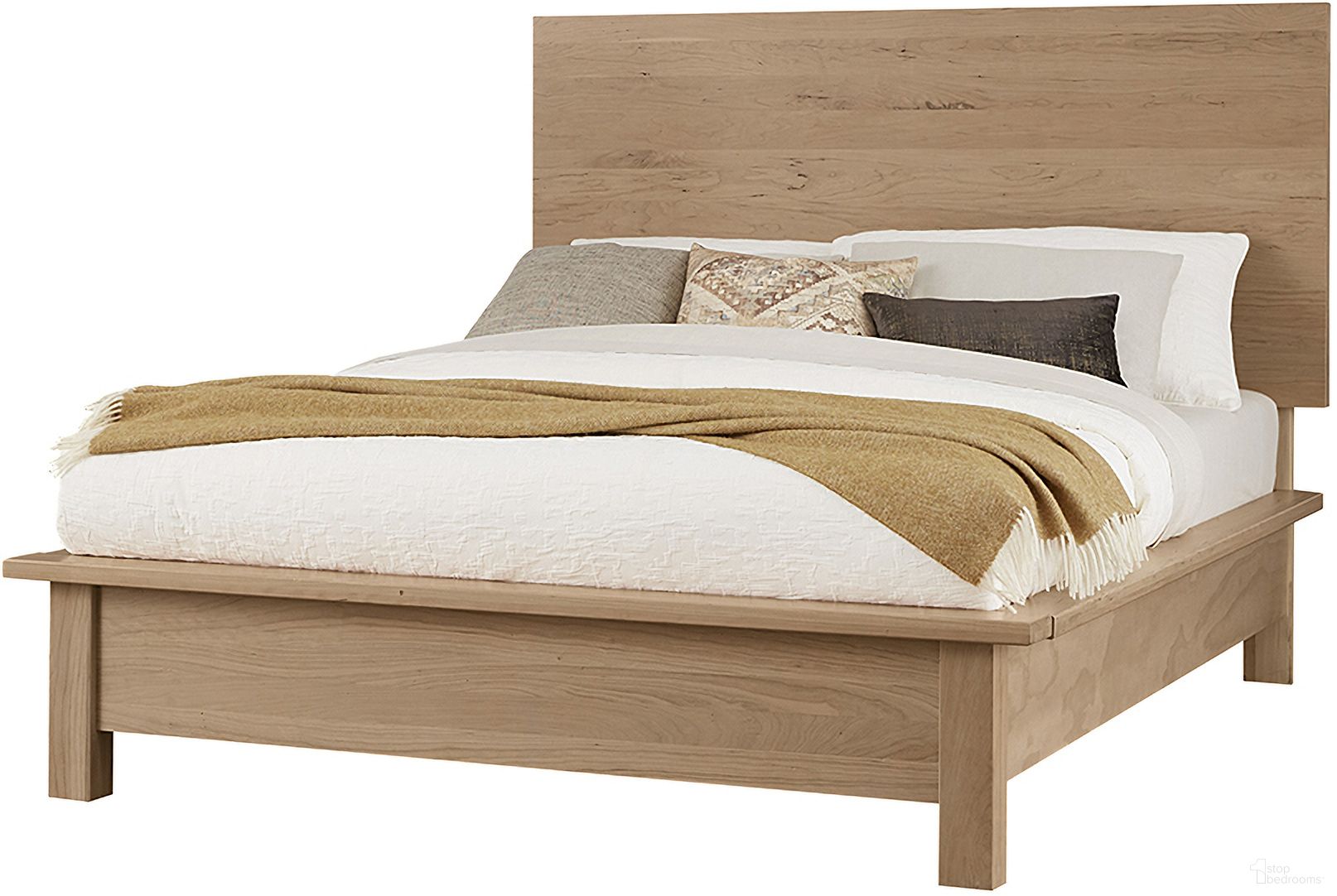 The appearance of Crafted Queen Terrace Bed In Bleached Cherry designed by Artisan & Post in the transitional interior design. This natural piece of furniture was selected by 1StopBedrooms from Crafted Cherry Collection to add a touch of cosiness and style into your home. Sku: 154-559;154-775;154-722. Bed Type: Panel Bed. Material: Wood. Bed Size: Queen.