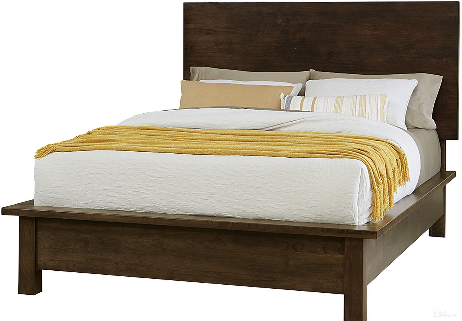 The appearance of Crafted Queen Terrace Bed In Dark Cherry designed by Artisan & Post in the transitional interior design. This dark cherry piece of furniture was selected by 1StopBedrooms from Crafted Cherry Collection to add a touch of cosiness and style into your home. Sku: 150-559;150-775;150-722. Bed Type: Panel Bed. Material: Wood. Bed Size: Queen.